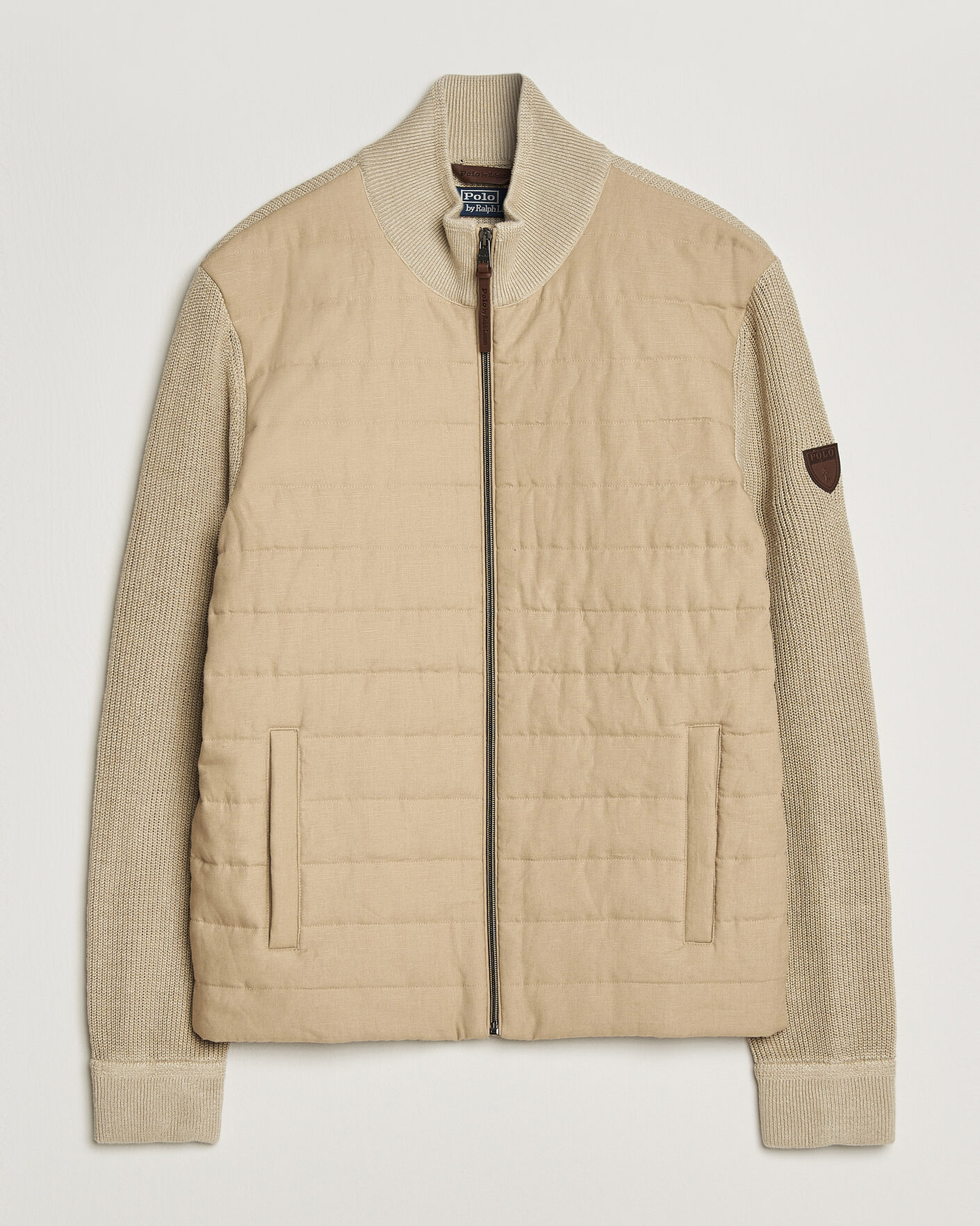 Homme | Manteaux Et Vestes | Polo Ralph Lauren | Linen Full Zip Sweater Coastal Beige