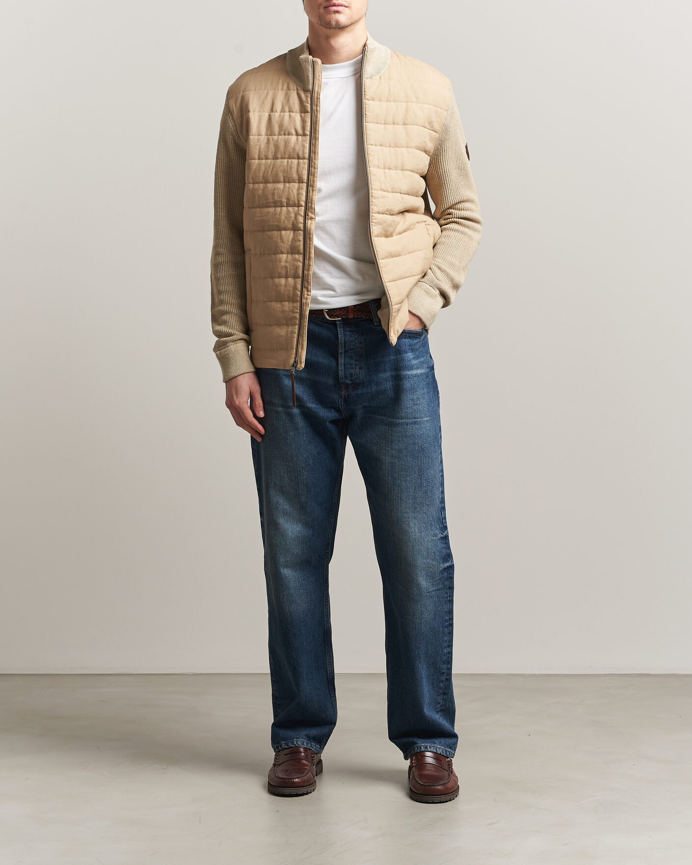 Homme | Pulls Et Tricots | Polo Ralph Lauren | Linen Full Zip Sweater Coastal Beige