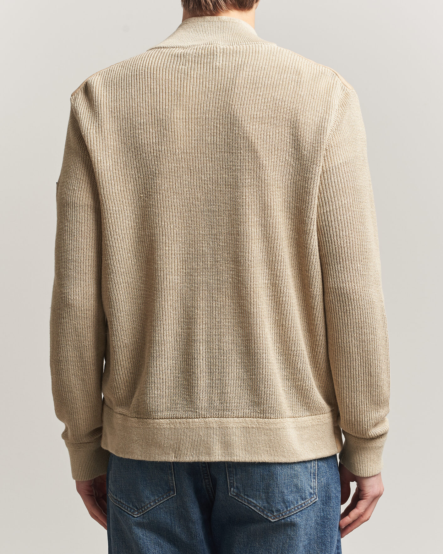 Homme | Manteaux Et Vestes | Polo Ralph Lauren | Linen Full Zip Sweater Coastal Beige