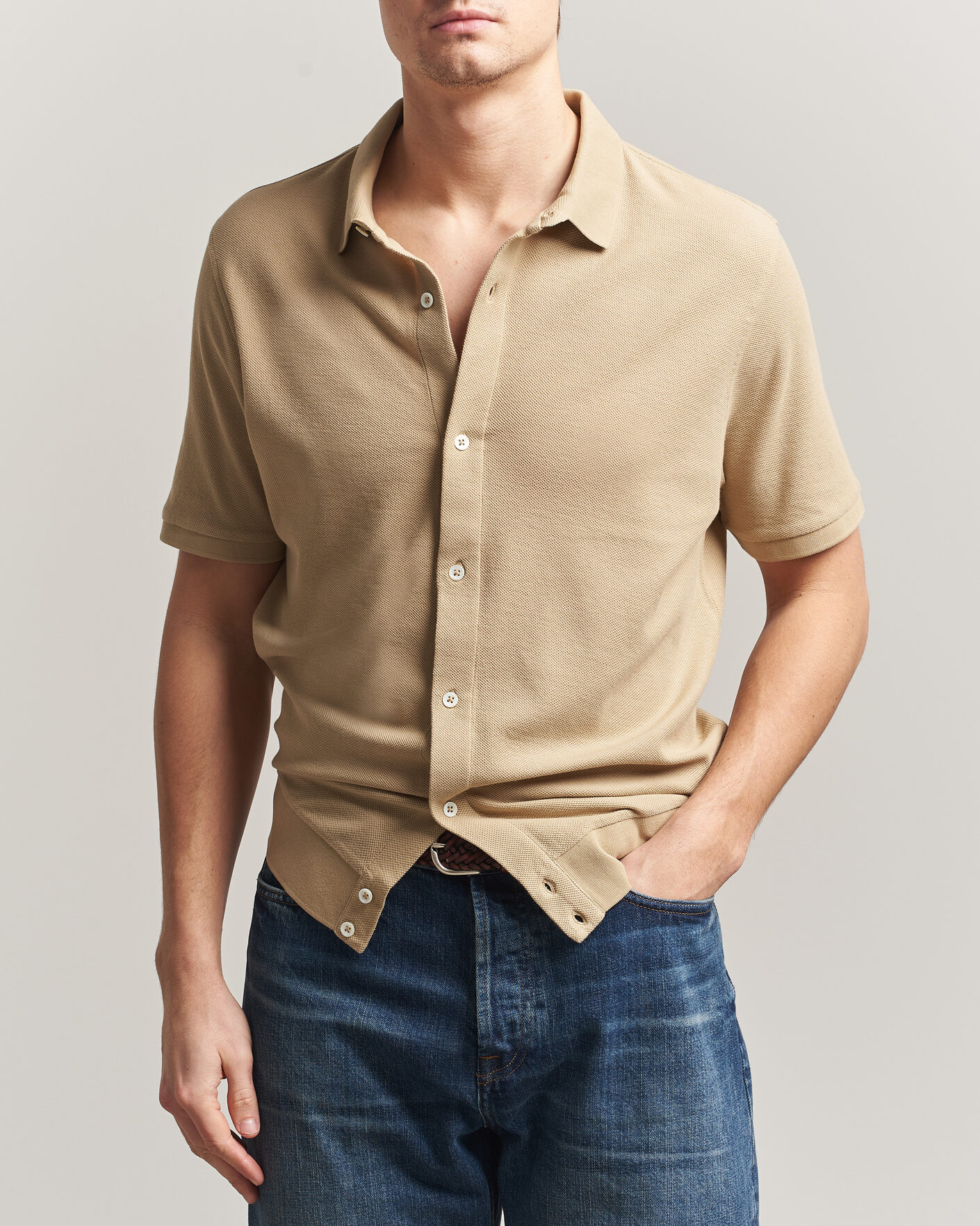 Heren | Polo's | Polo Ralph Lauren | Cotton Knitted Polo Coastal Beige