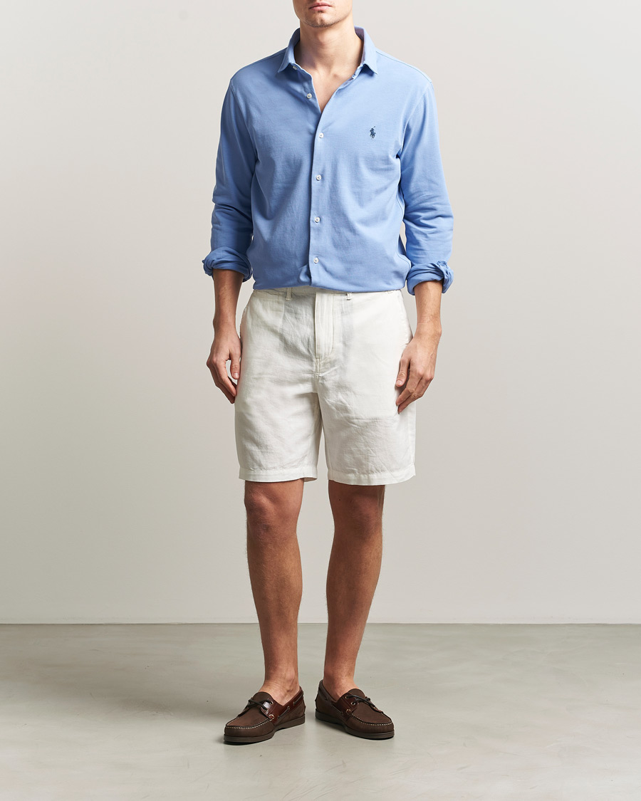 Heren | Overhemden | Polo Ralph Lauren | Featherweight Knitted Shirt Canvas Blue