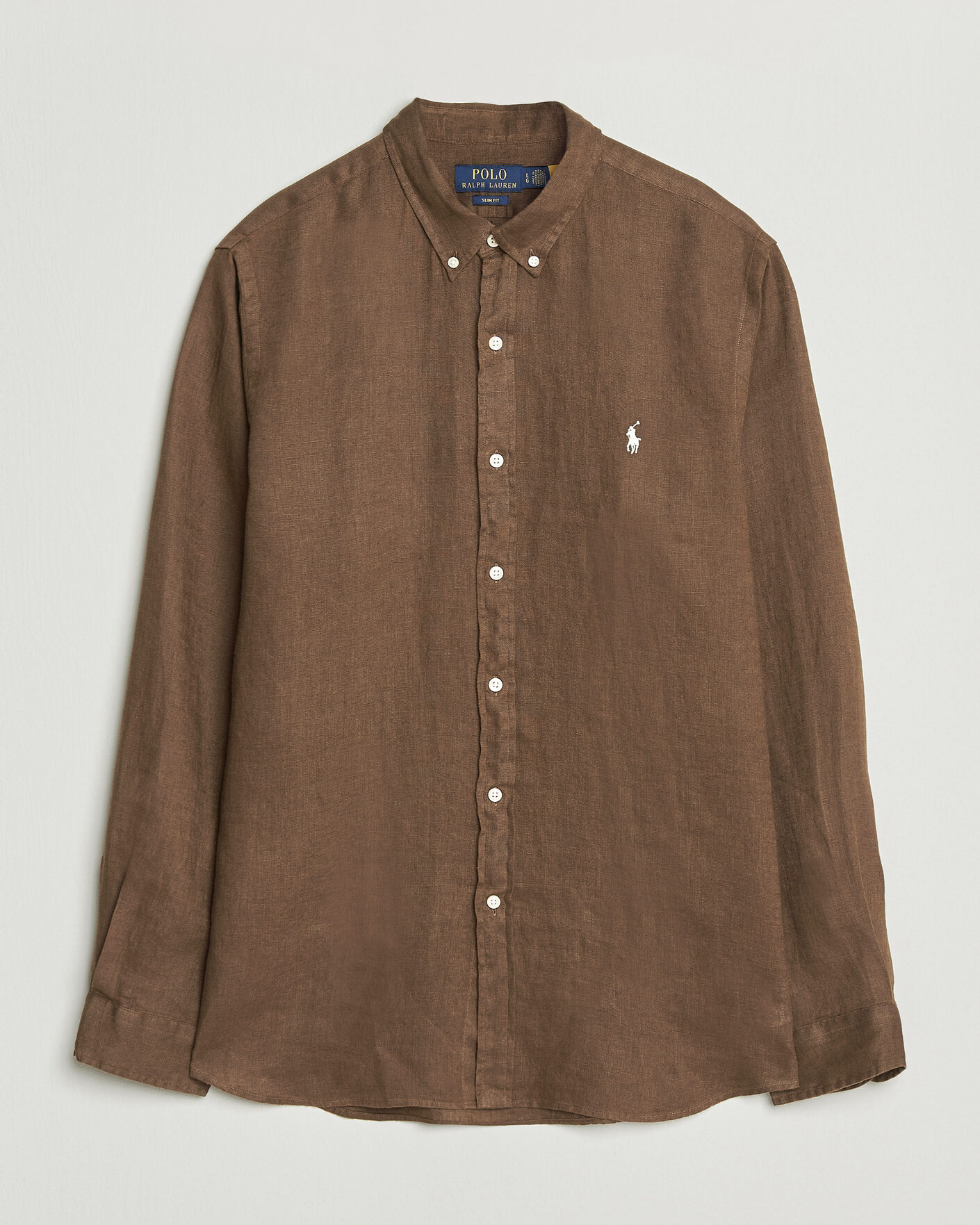 Homme | Chemises | Polo Ralph Lauren | Slim Fit Linen Shirt Chestnut