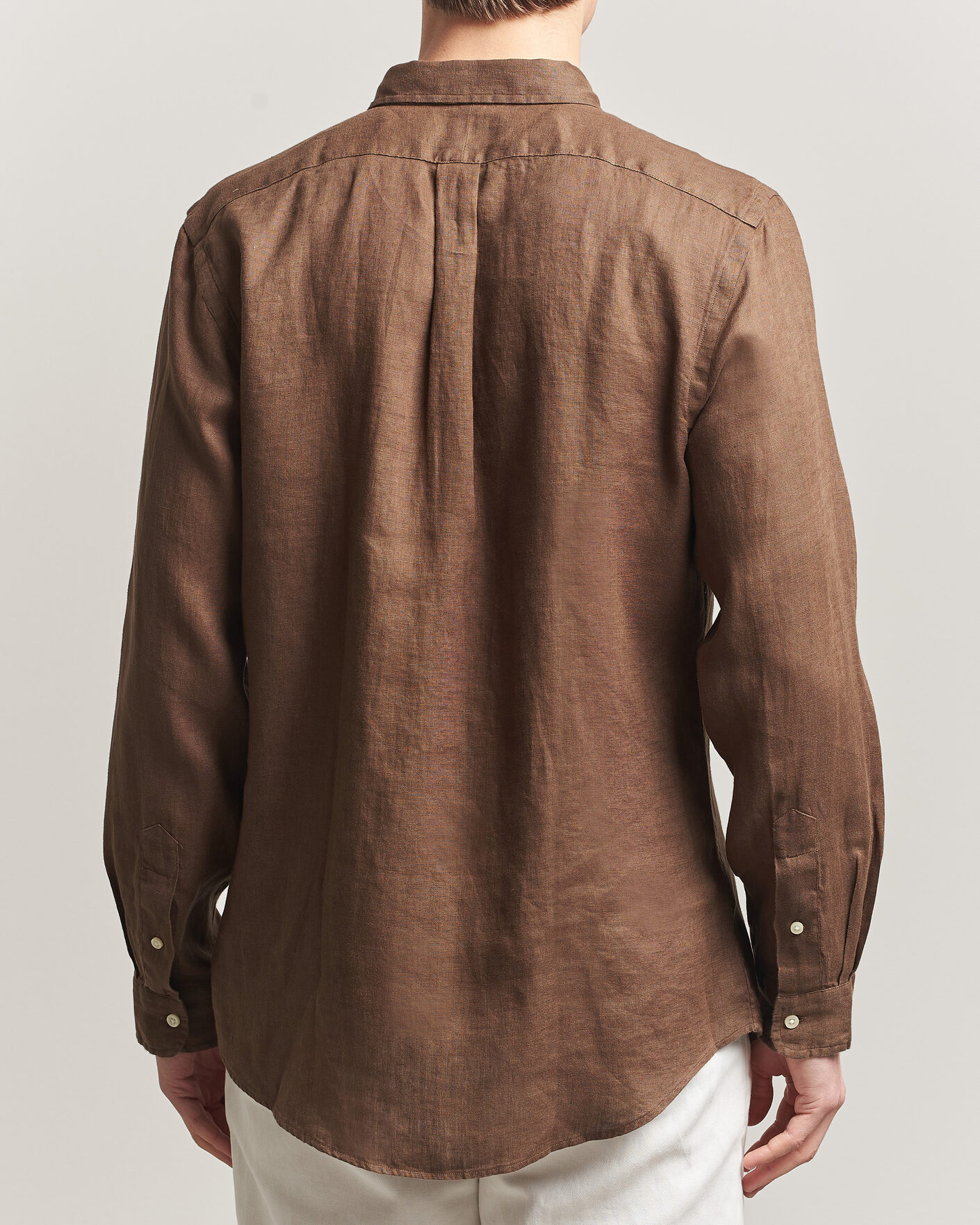 Homme | Chemises | Polo Ralph Lauren | Slim Fit Linen Shirt Chestnut