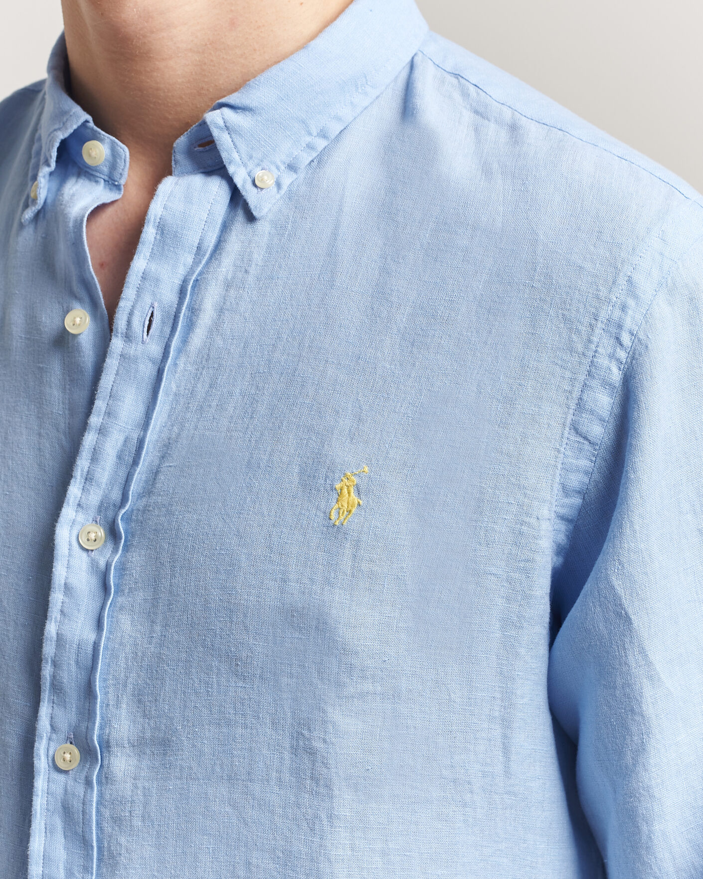 Homme | Chemises | Polo Ralph Lauren | Slim Fit Linen Shirt Austin Blue