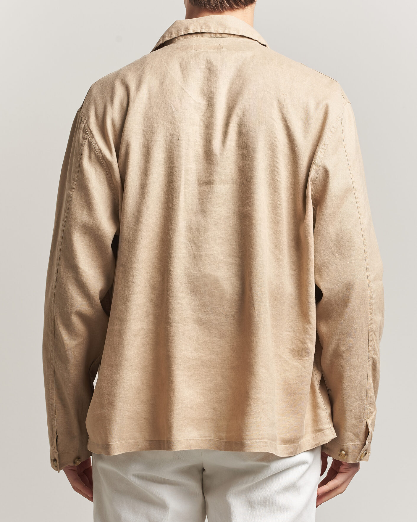 Heren | Overhemden | Polo Ralph Lauren | Stretch Linen Overshirt Coastal Beige