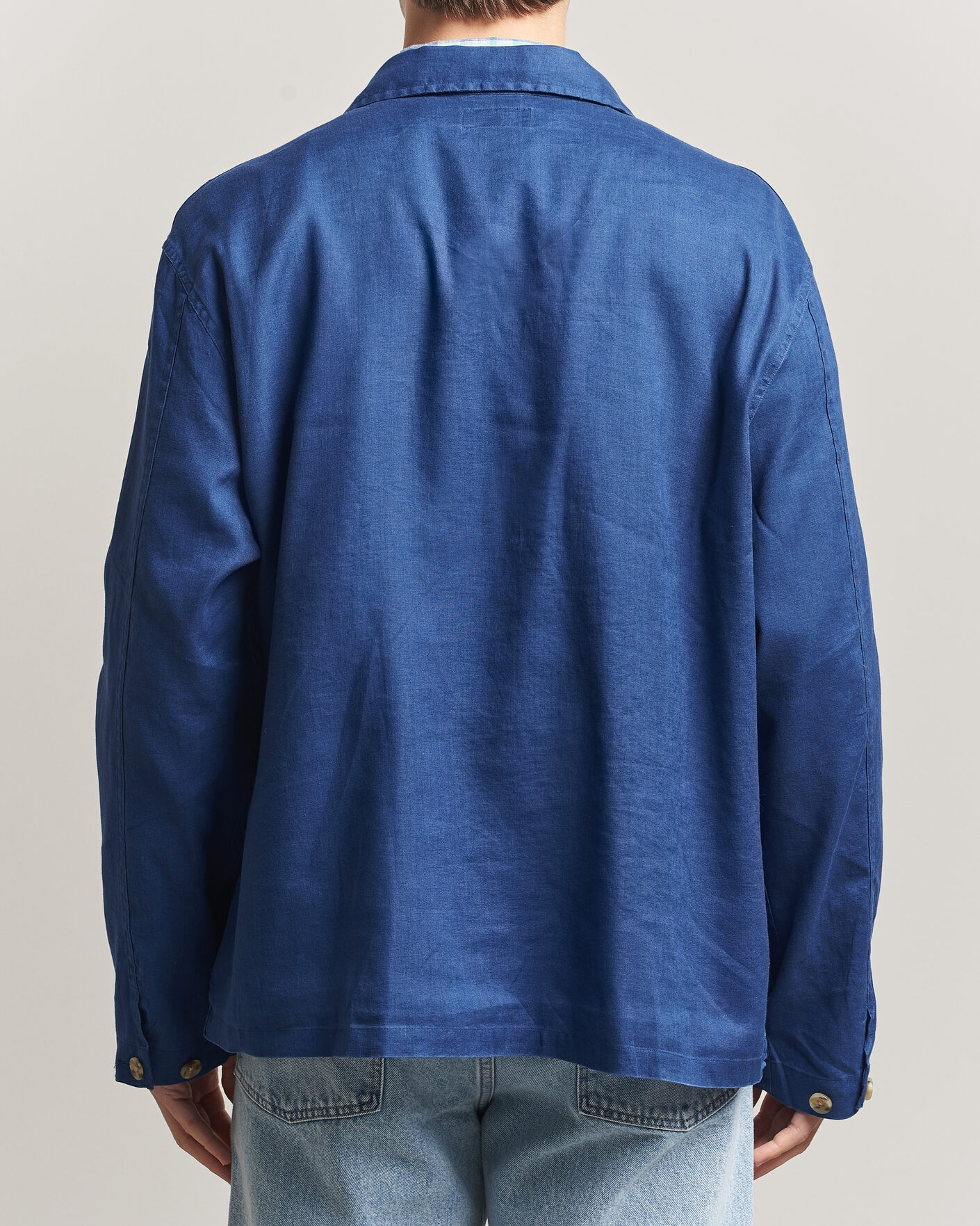 Homme | Chemises | Polo Ralph Lauren | Stretch Linen Overshirt Annapolis Blue