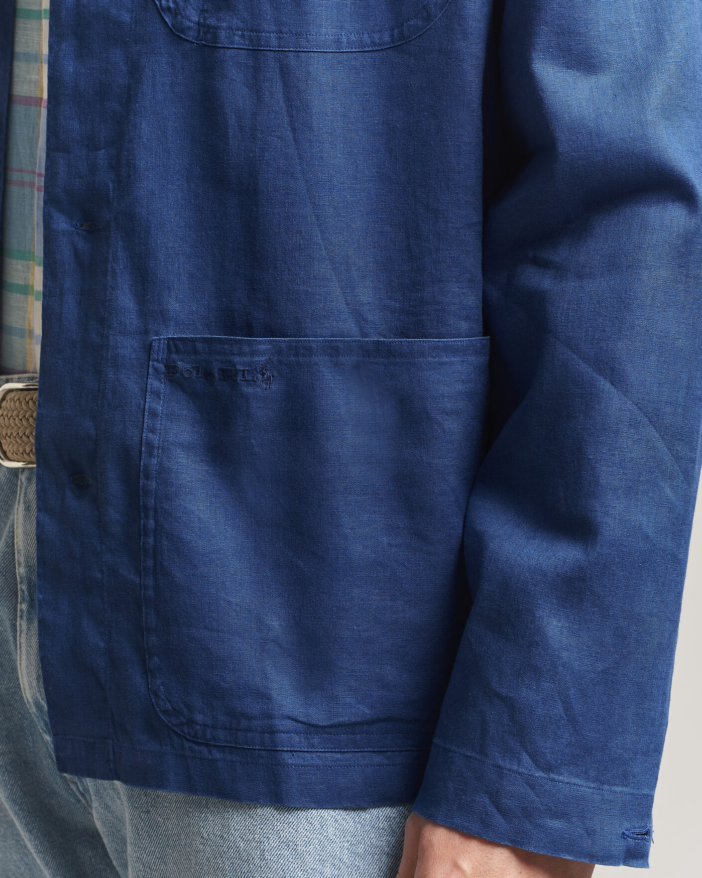 Homme | Chemises | Polo Ralph Lauren | Stretch Linen Overshirt Annapolis Blue