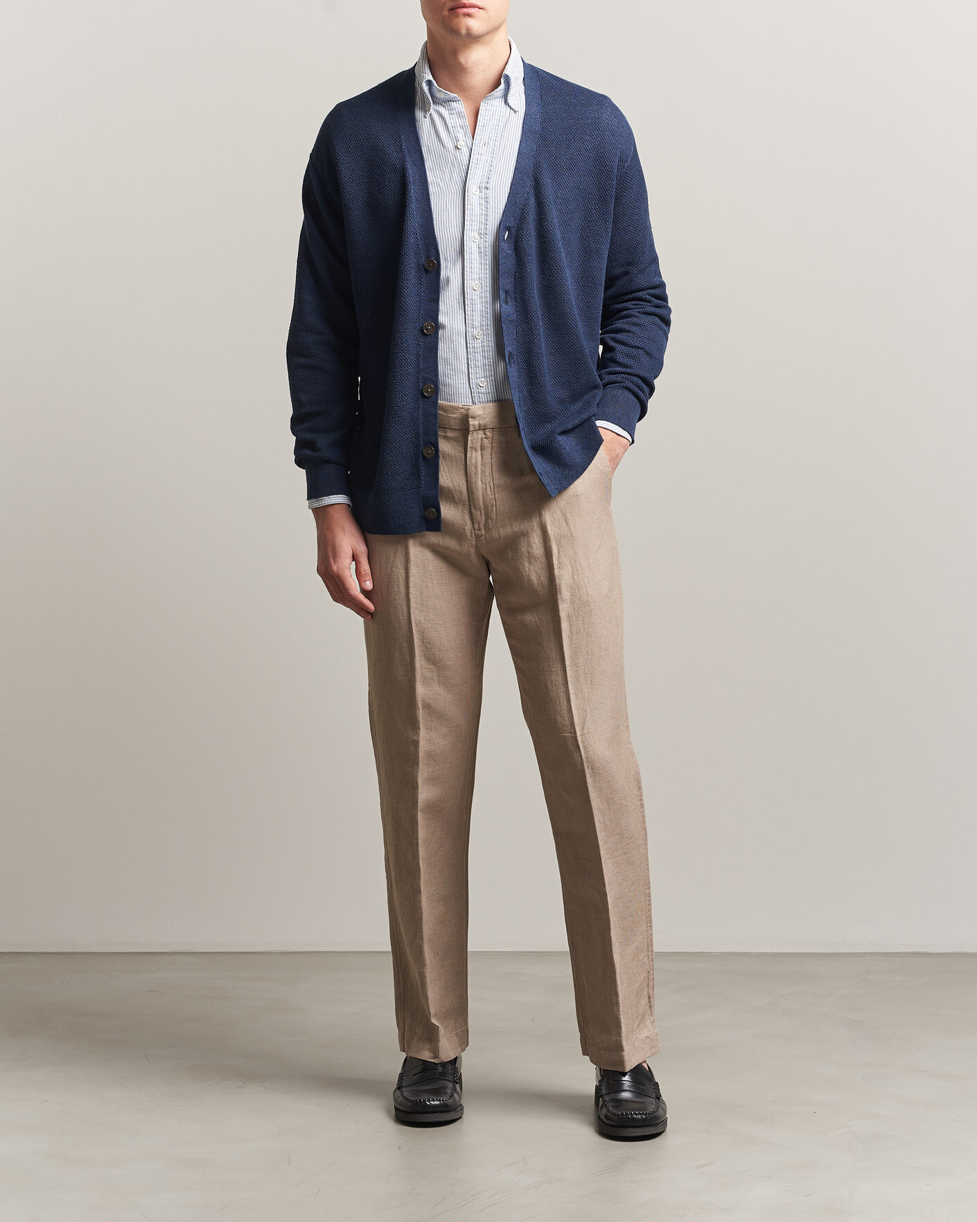 Heren | Broeken | Polo Ralph Lauren | Cotton Linen Pants Madison Tan Stone Grey