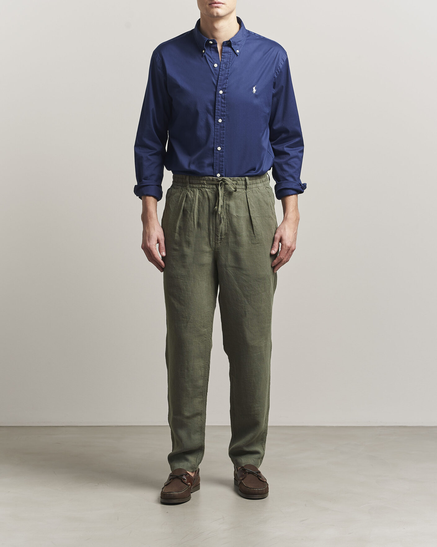 Heren | Broeken | Polo Ralph Lauren | Prepster Linen Trousers New Olive