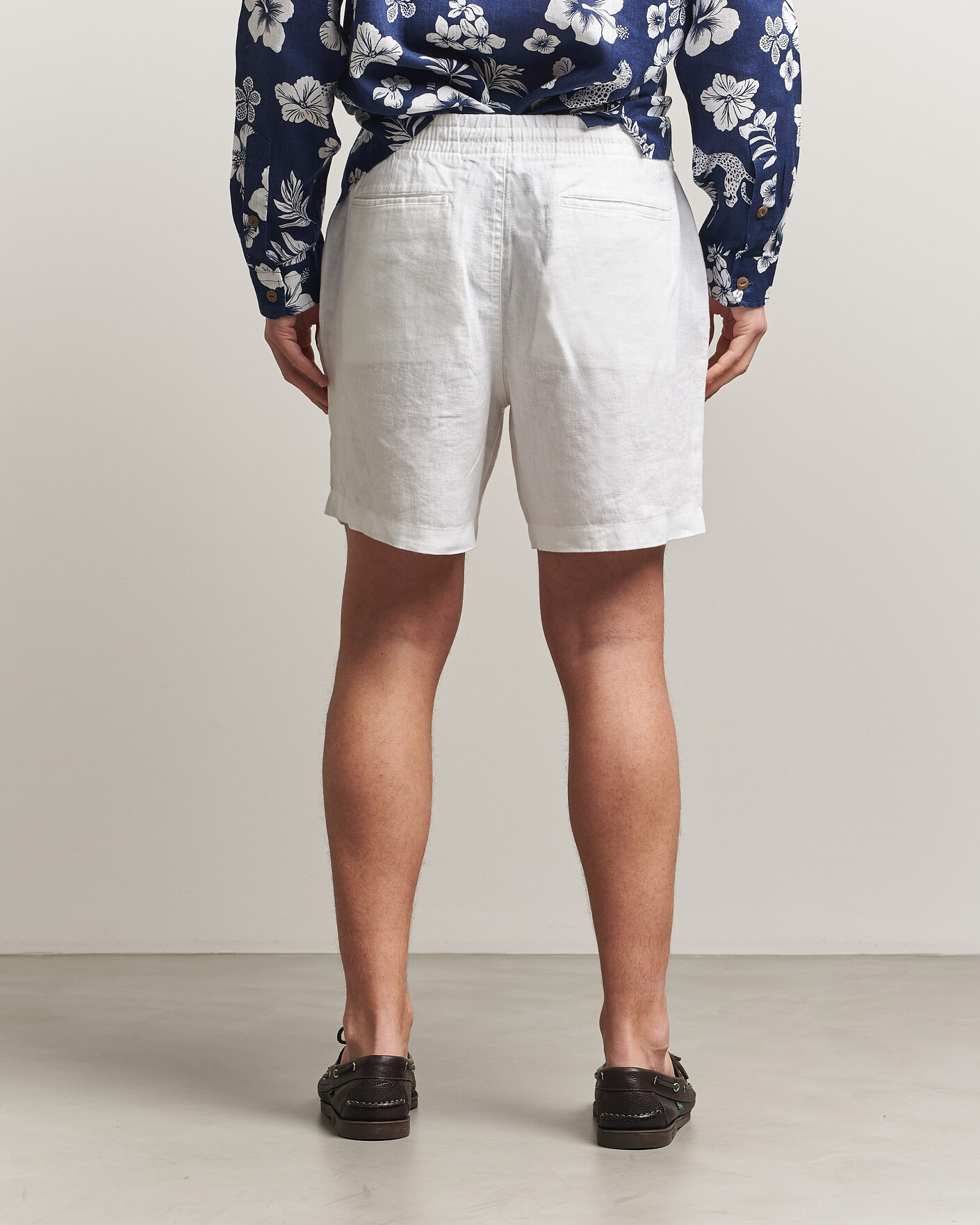 Heren | Korte broek | Polo Ralph Lauren | Dyed Linen Shorts White