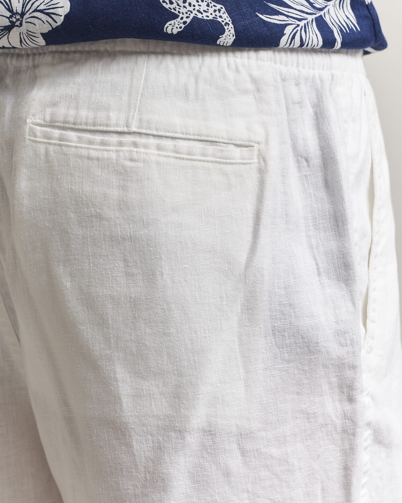 Heren | Korte broek | Polo Ralph Lauren | Dyed Linen Shorts White