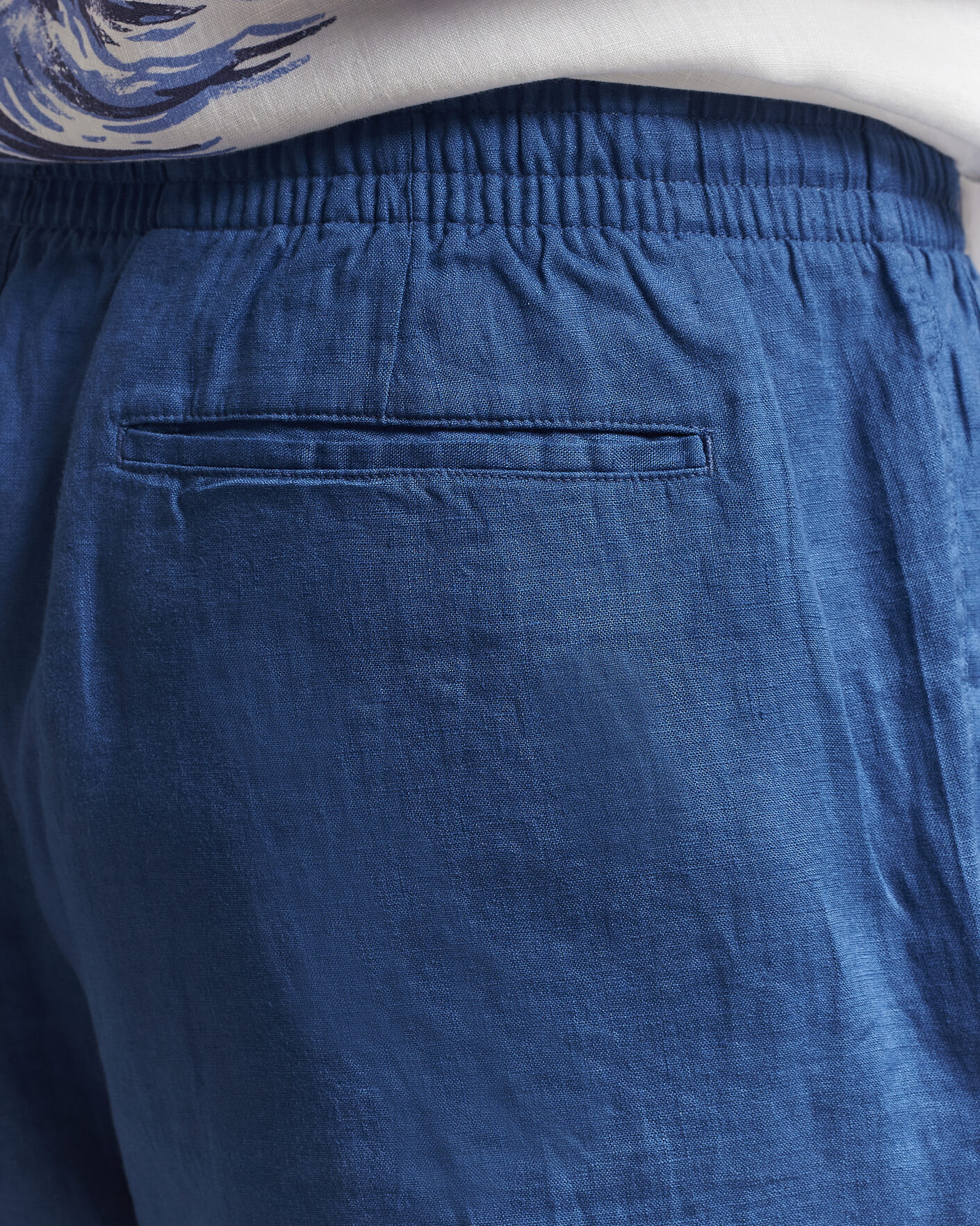 Heren | Korte broek | Polo Ralph Lauren | Dyed Linen Shorts Dusty Azure