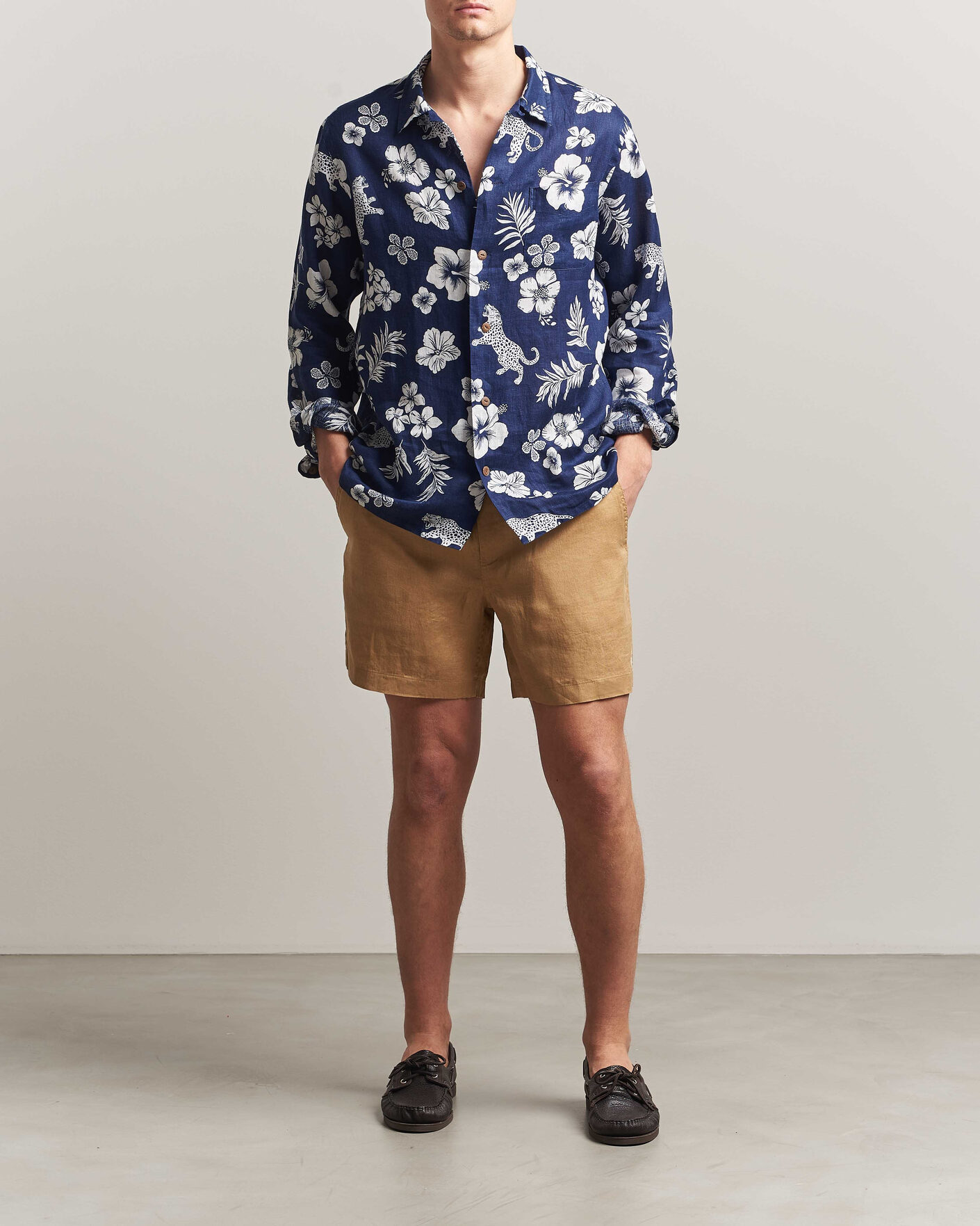Homme | Shorts | Polo Ralph Lauren | Dyed Linen Shorts Cafe Tan