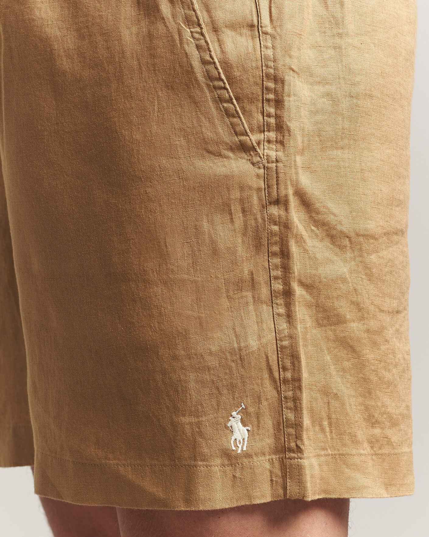 Heren | Korte broek | Polo Ralph Lauren | Dyed Linen Shorts Cafe Tan