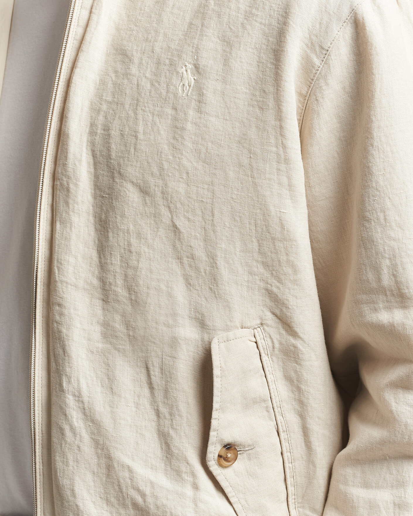 Heren | Jassen | Polo Ralph Lauren | Linen Herringbone Windbreaker Basic Sand