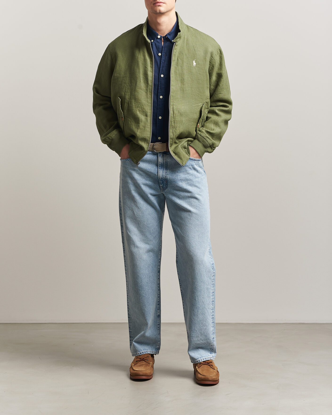 Homme | Manteaux Et Vestes | Polo Ralph Lauren | Linen Herringbone Windbreaker Garden Trail