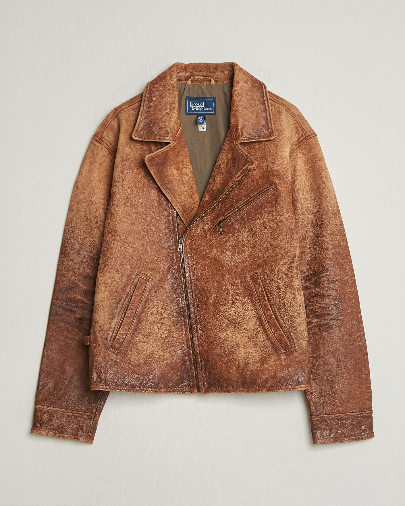 Homme | Manteaux Et Vestes | Polo Ralph Lauren | Cow Leather Moto Jacket Brown