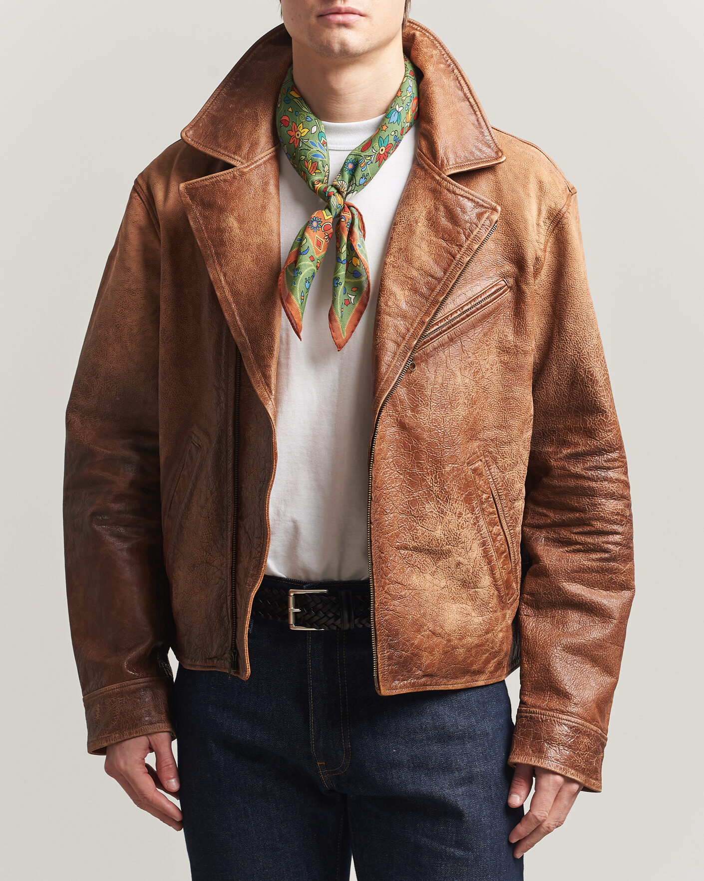 Homme | Manteaux Et Vestes | Polo Ralph Lauren | Cow Leather Moto Jacket Brown