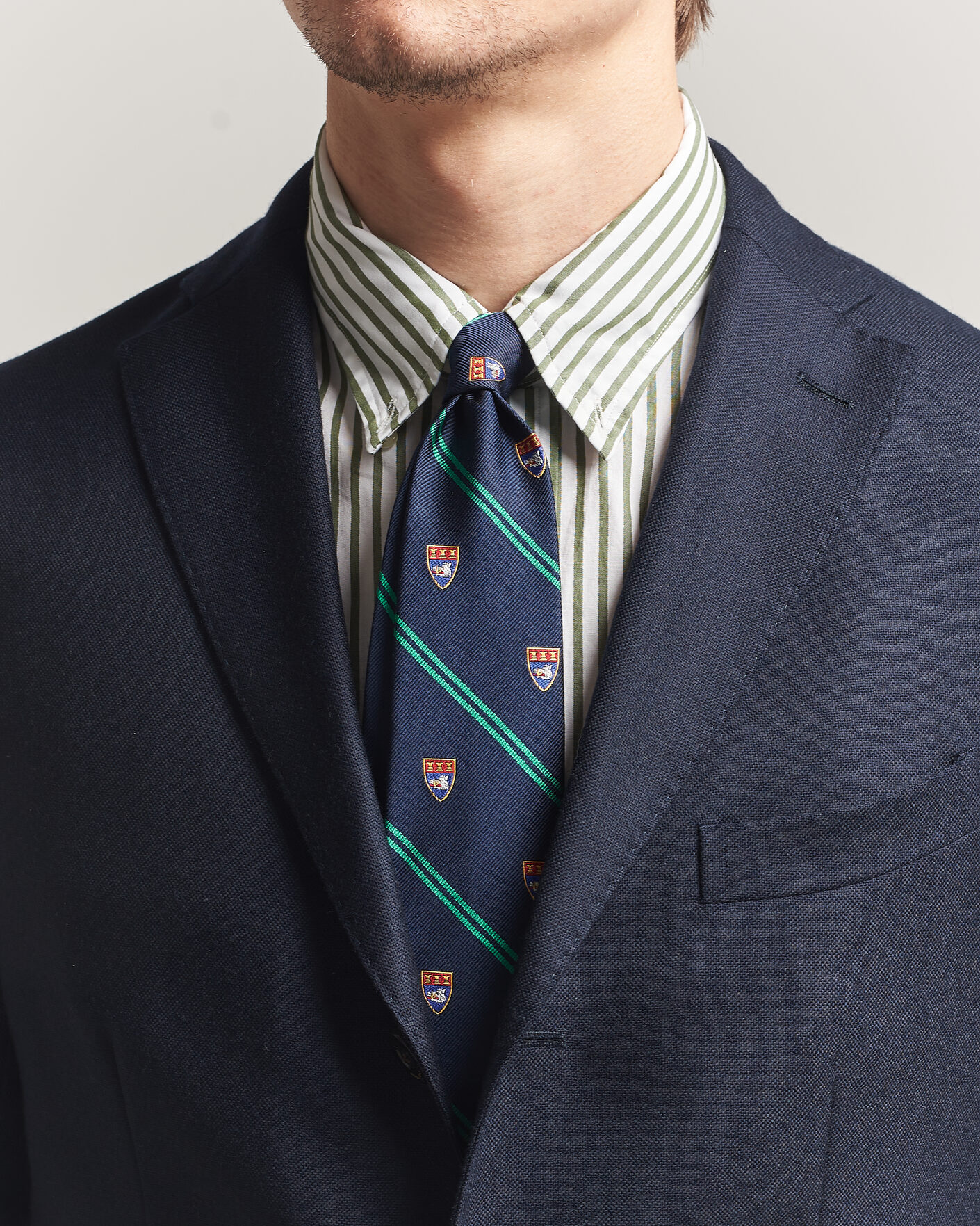 Heren | Stropdassen | Polo Ralph Lauren | Boarshead Club Tie Navy/Green