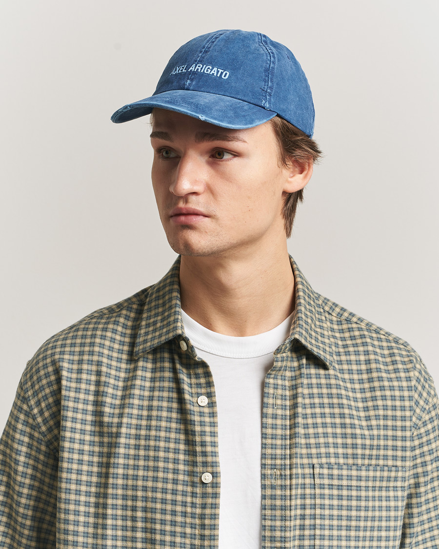 Homme | Bobs Et Casquettes | Axel Arigato | AA Logo Cap Washed Blue