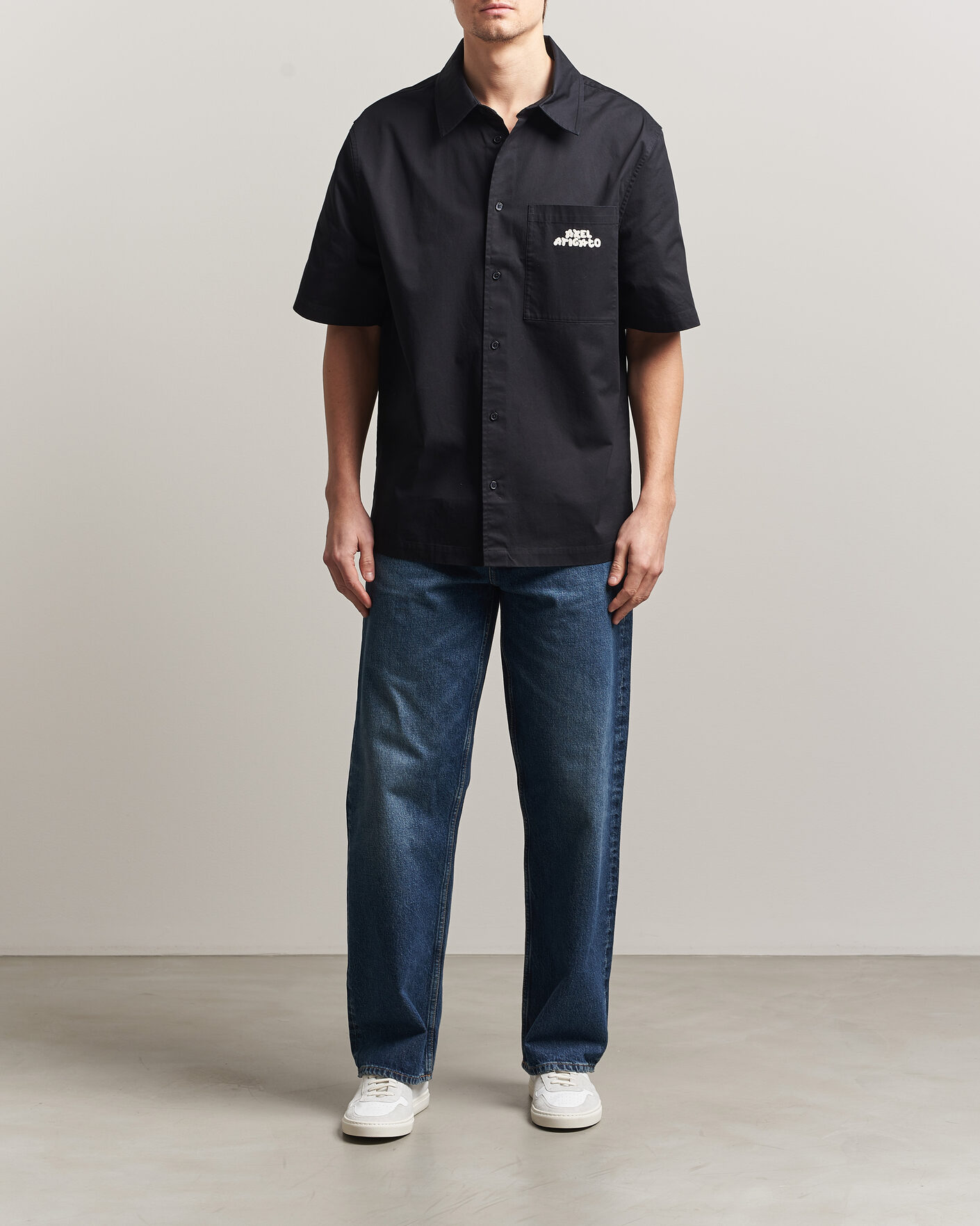 Heren | Overhemden | Axel Arigato | Drew Short Sleeve Shirt Black