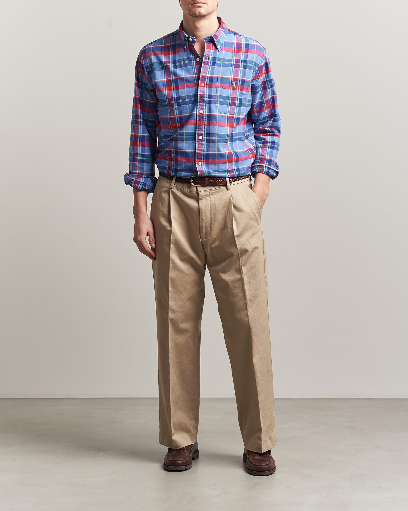 Homme | Chemises | Polo Ralph Lauren | Custom Fit Check Oxford Shirt Blue Multi