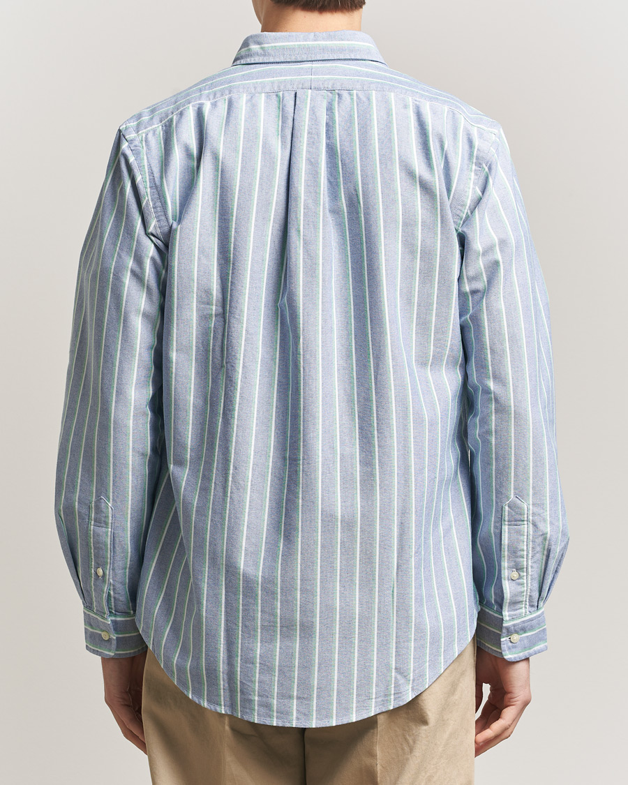 Heren | Overhemden | Polo Ralph Lauren | Custom Fit Striped Oxford Shirt Navy/Green/Multi