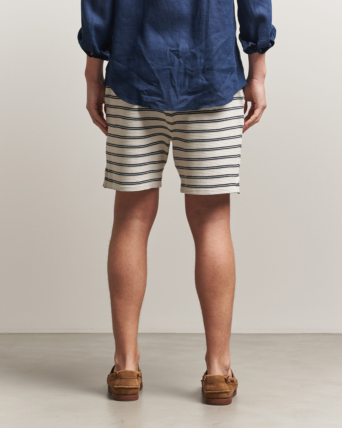 Heren | Korte broek | Polo Ralph Lauren | Knitted Shorts Pale Cream/Newport Navy