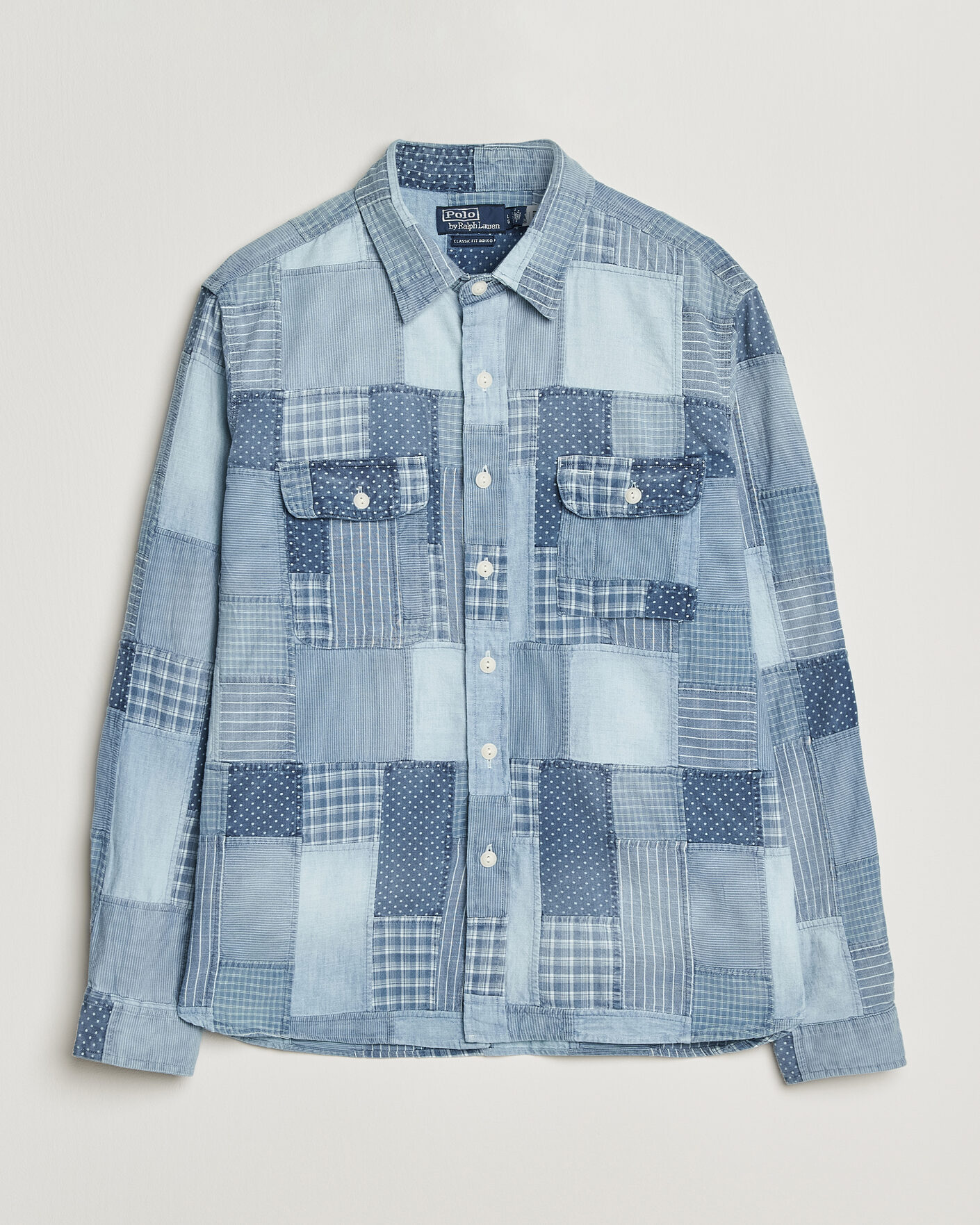 Heren | Overhemden | Polo Ralph Lauren | Indigo Patchwork Shirt Blue