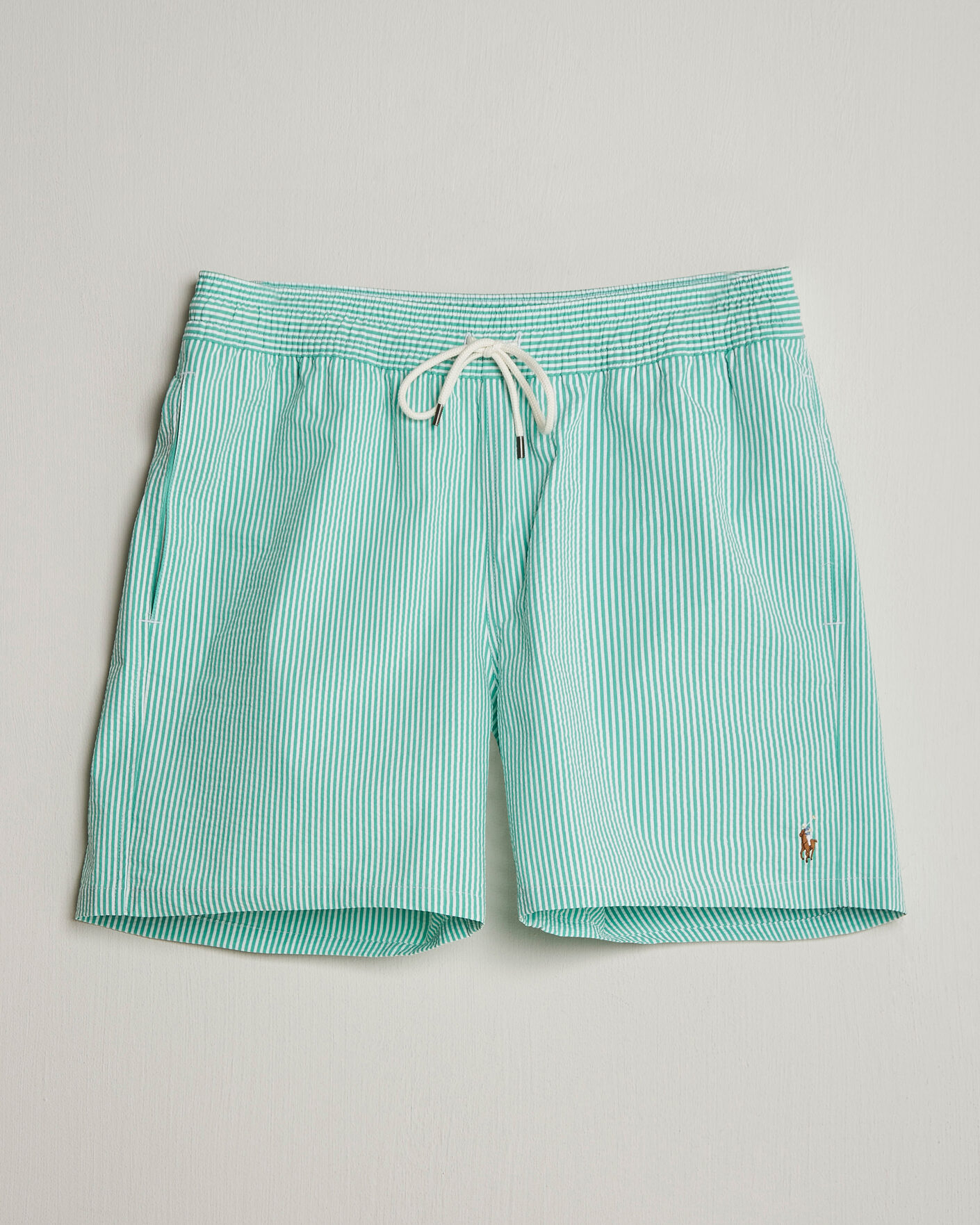 Homme | Maillots De Bain | Polo Ralph Lauren | Traveler Mid Trunk Seersucker Green