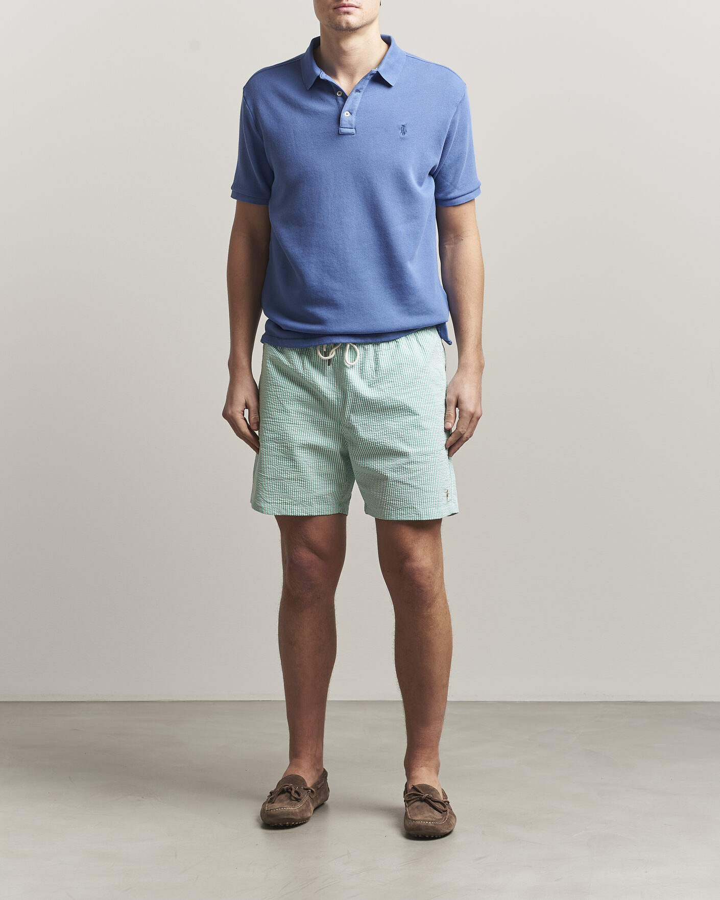 Homme | Maillots De Bain | Polo Ralph Lauren | Traveler Mid Trunk Seersucker Green