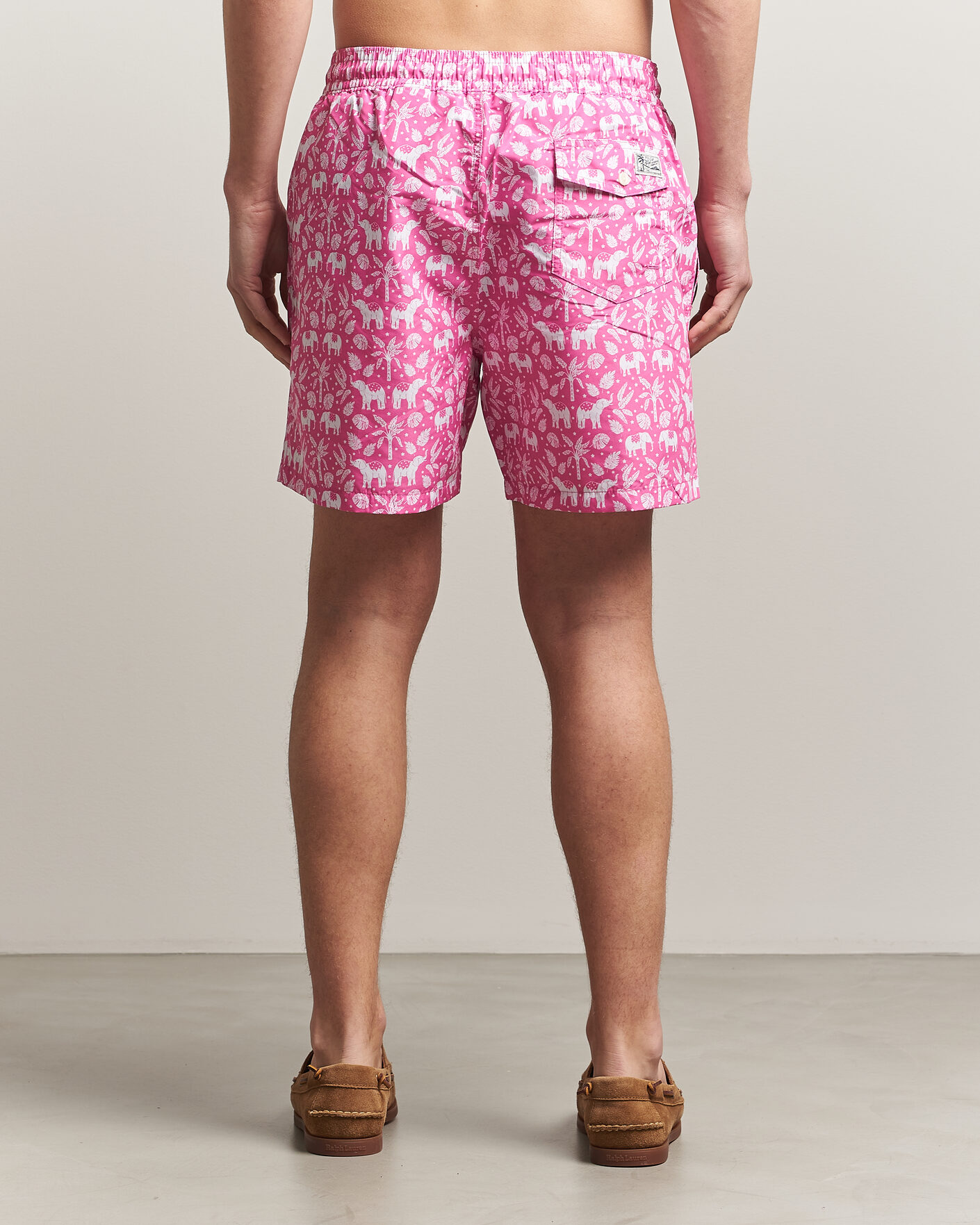 Homme | Polo Ralph Lauren Traveler Print Mid Trunk Pink | Polo Ralph Lauren | Traveler Print Mid Trunk Pink