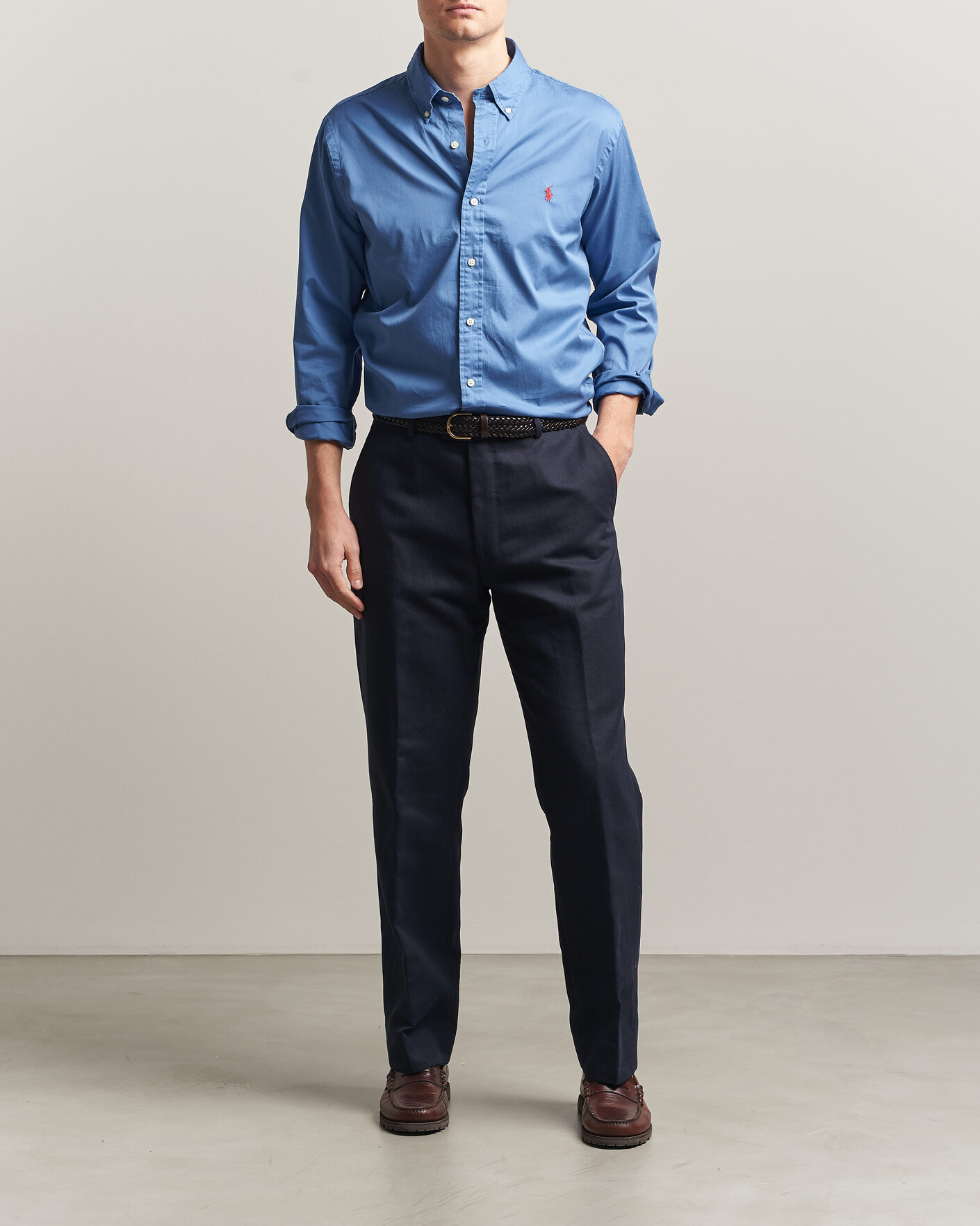 Homme | Chemises | Polo Ralph Lauren | Custom Fit Garment Twill Shirt Nimes Blue