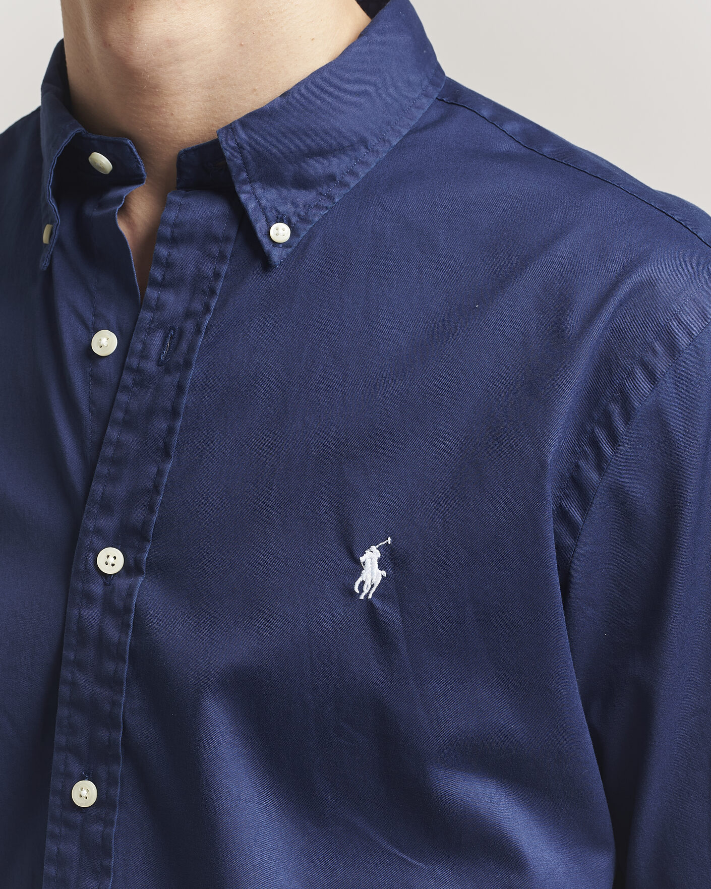Heren | Overhemden | Polo Ralph Lauren | Custom Fit Garment Twill Shirt Newport Navy