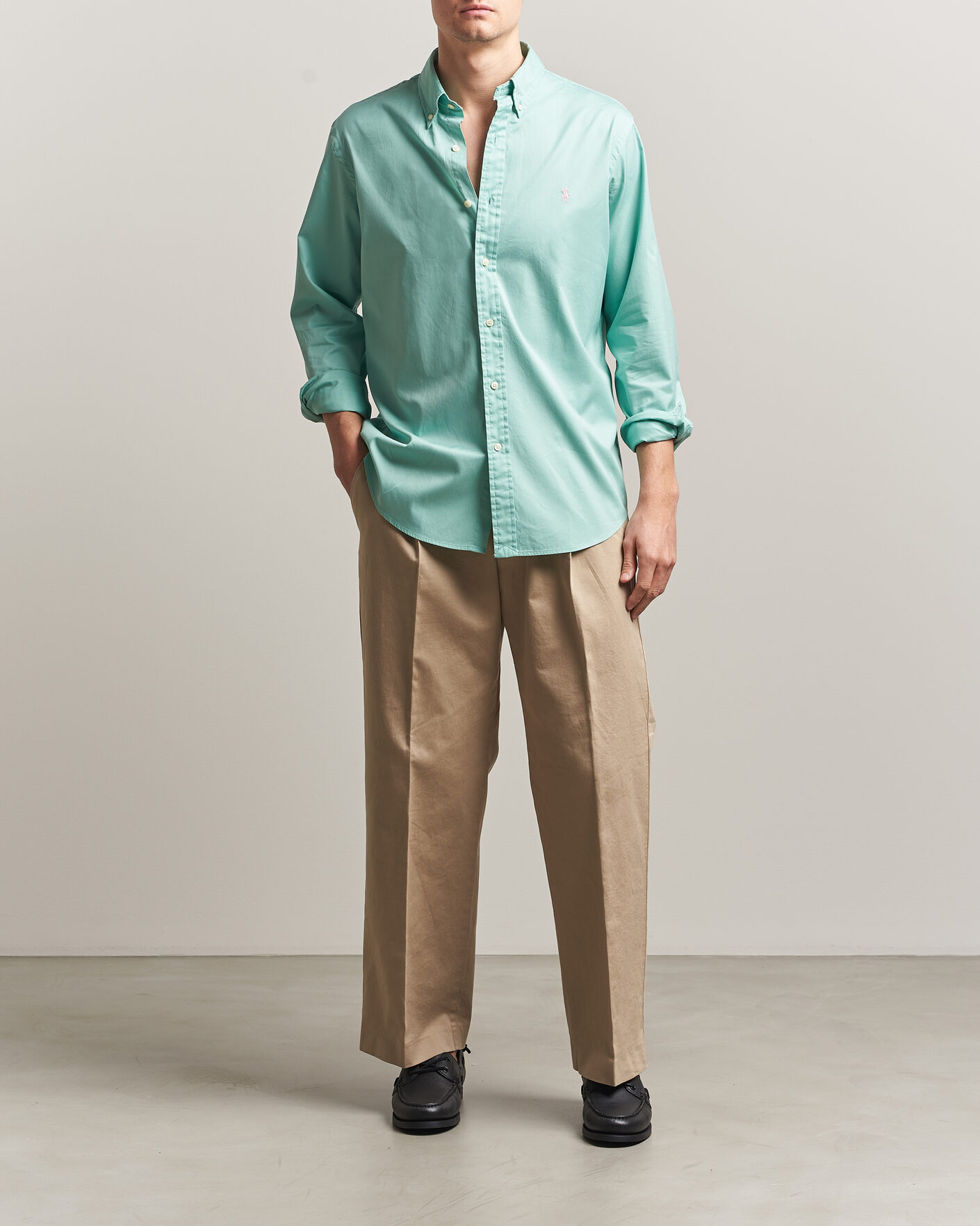 Homme | Chemises | Polo Ralph Lauren | Custom Fit Garment Twill Shirt Celadon