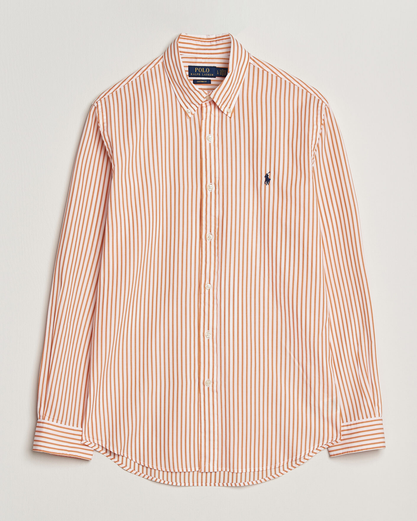 Heren | Overhemden | Polo Ralph Lauren | Custom Fit Poplin Striped Shirt Kona Orange