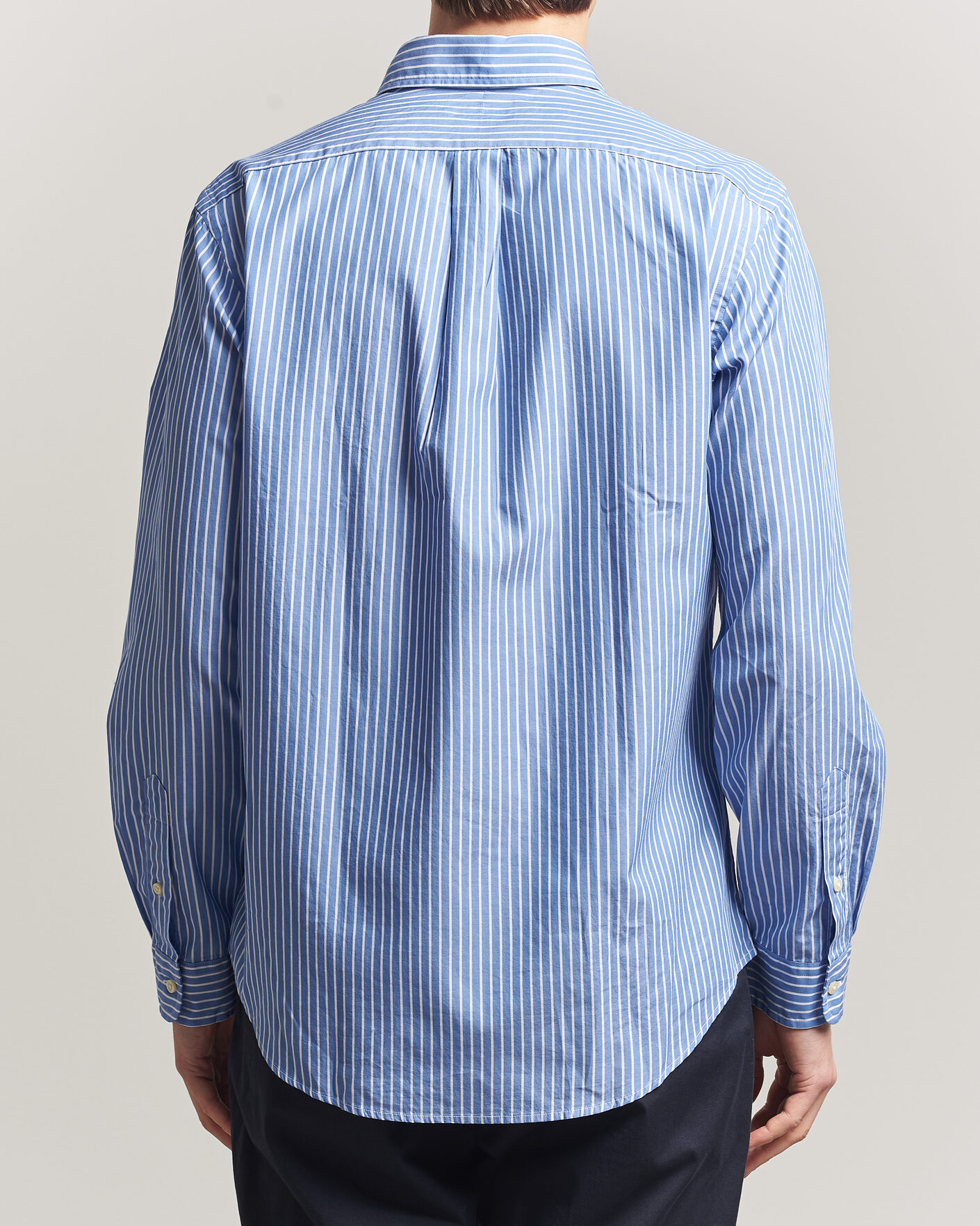 Homme | Chemises | Polo Ralph Lauren | Custom Fit Poplin Striped Shirt Medium Blue