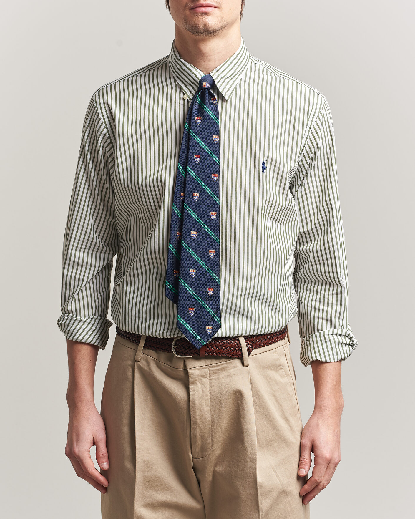 Heren | Overhemden | Polo Ralph Lauren | Custom Fit Poplin Striped Shirt Garden Trail