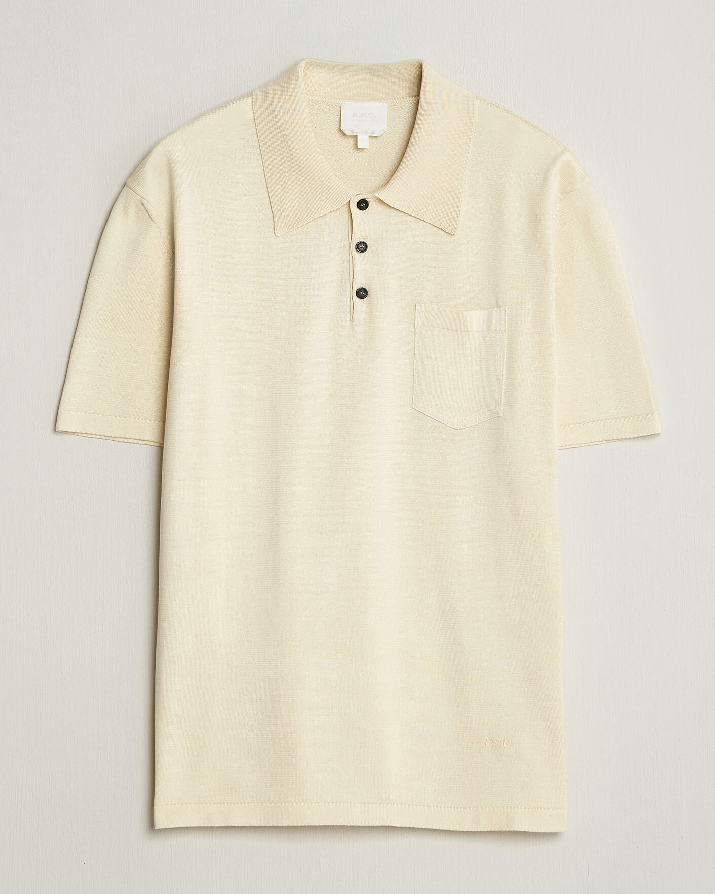 Homme | Polos | A.P.C. | Colin Knitted Polo Ecru