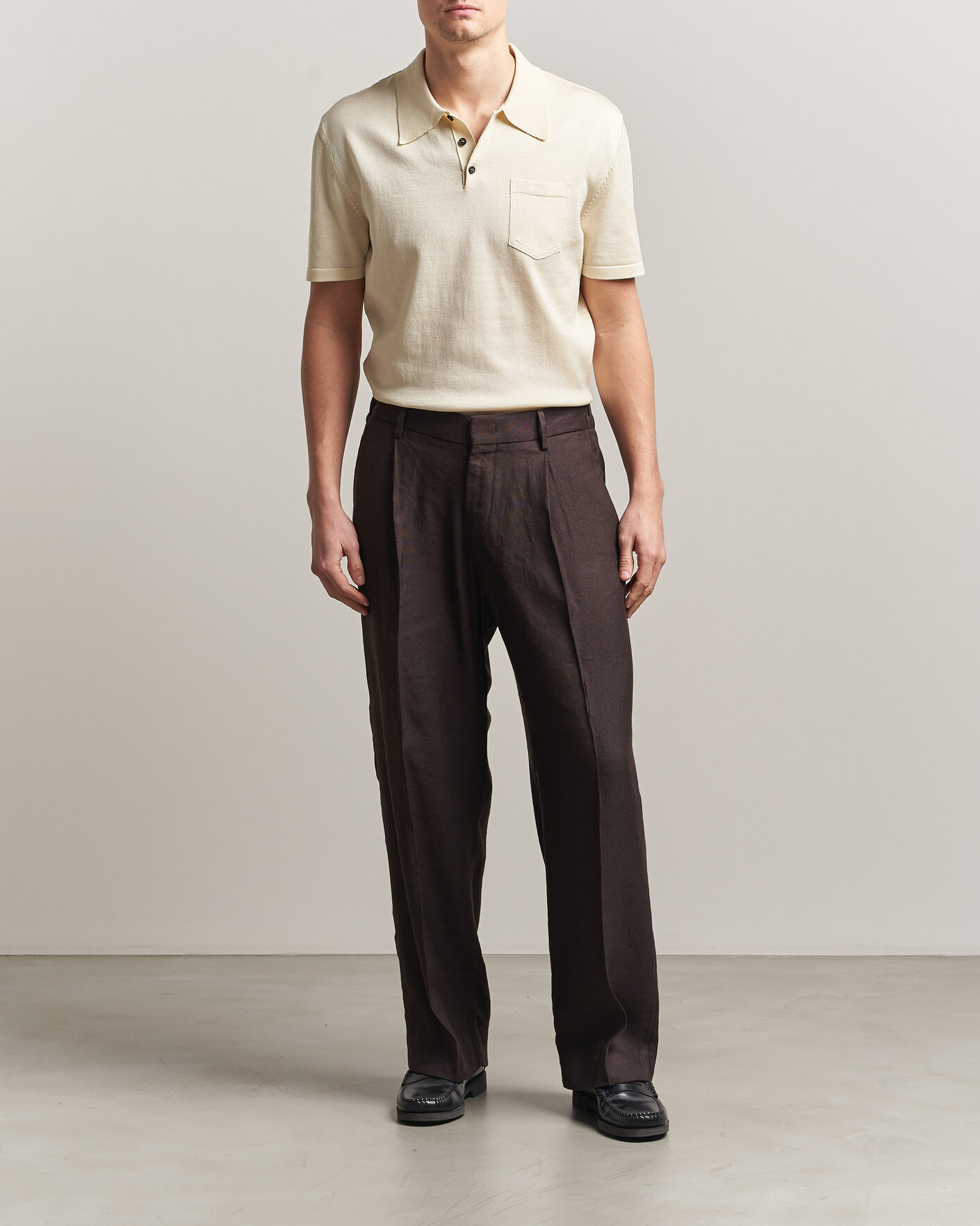 Homme | Polos | A.P.C. | Colin Knitted Polo Ecru