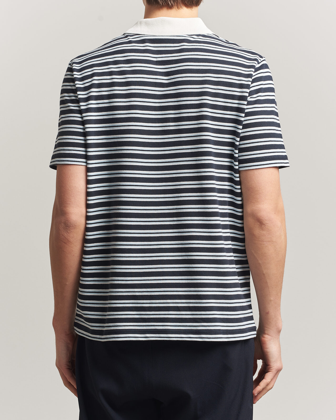 Heren | Polo's | A.P.C. | Oscar Striped Polo Dark Navy