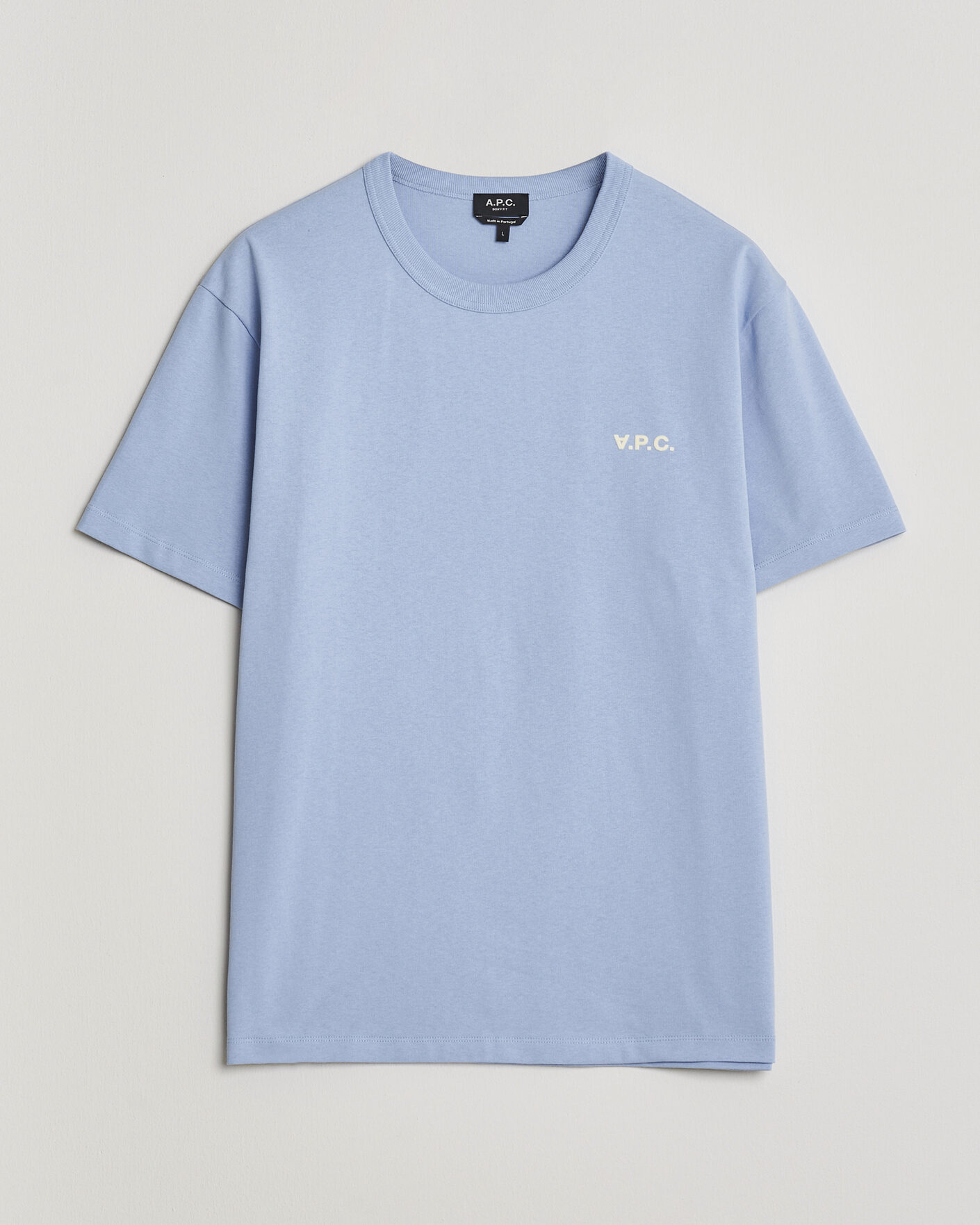 Heren | T-shirts | A.P.C. | Boxy Fit Petit VPC T-Shirt Light Blue