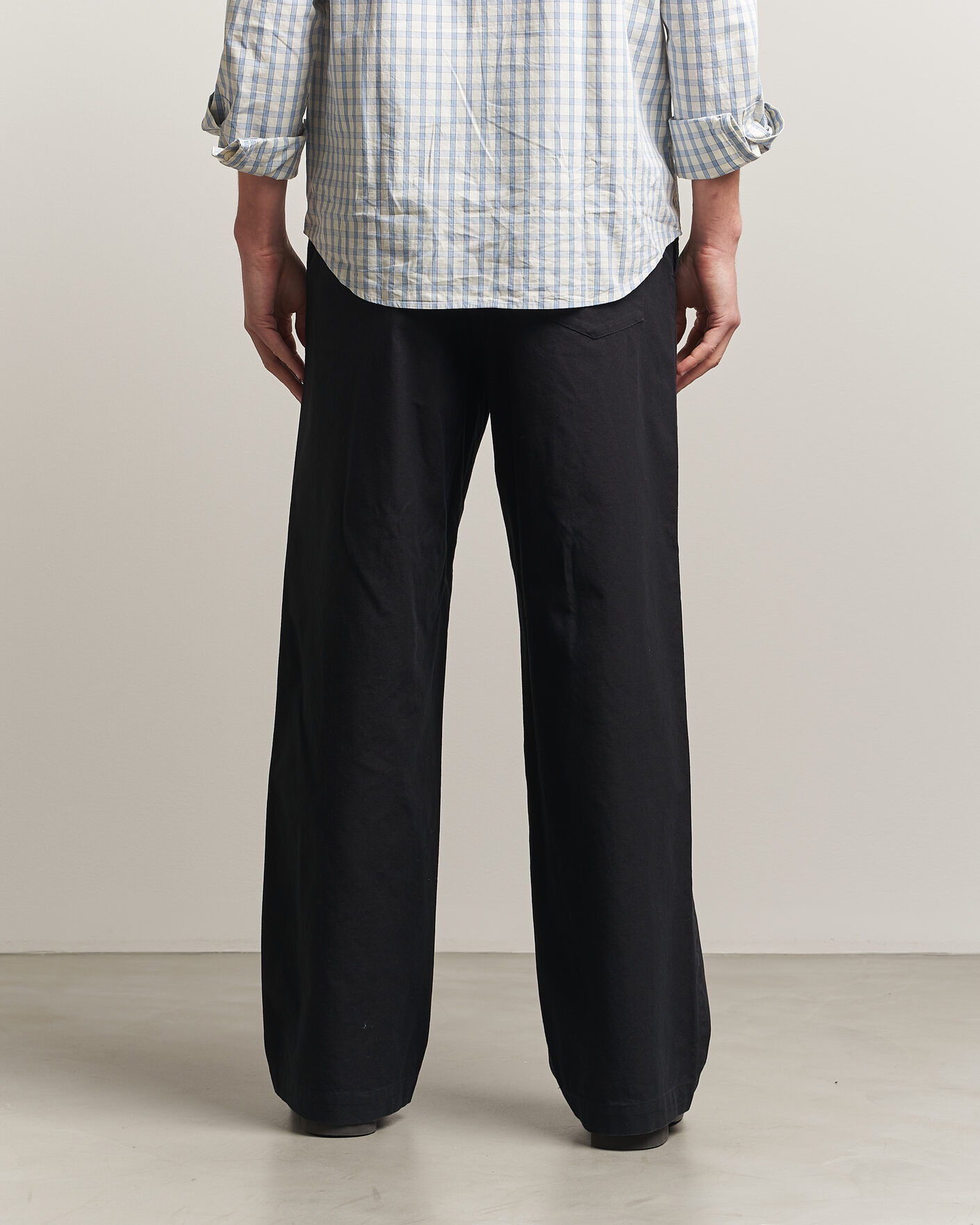 Heren | Broeken | A.P.C. | Lou Cotton/Linen Drawstring Trousers Faded Black