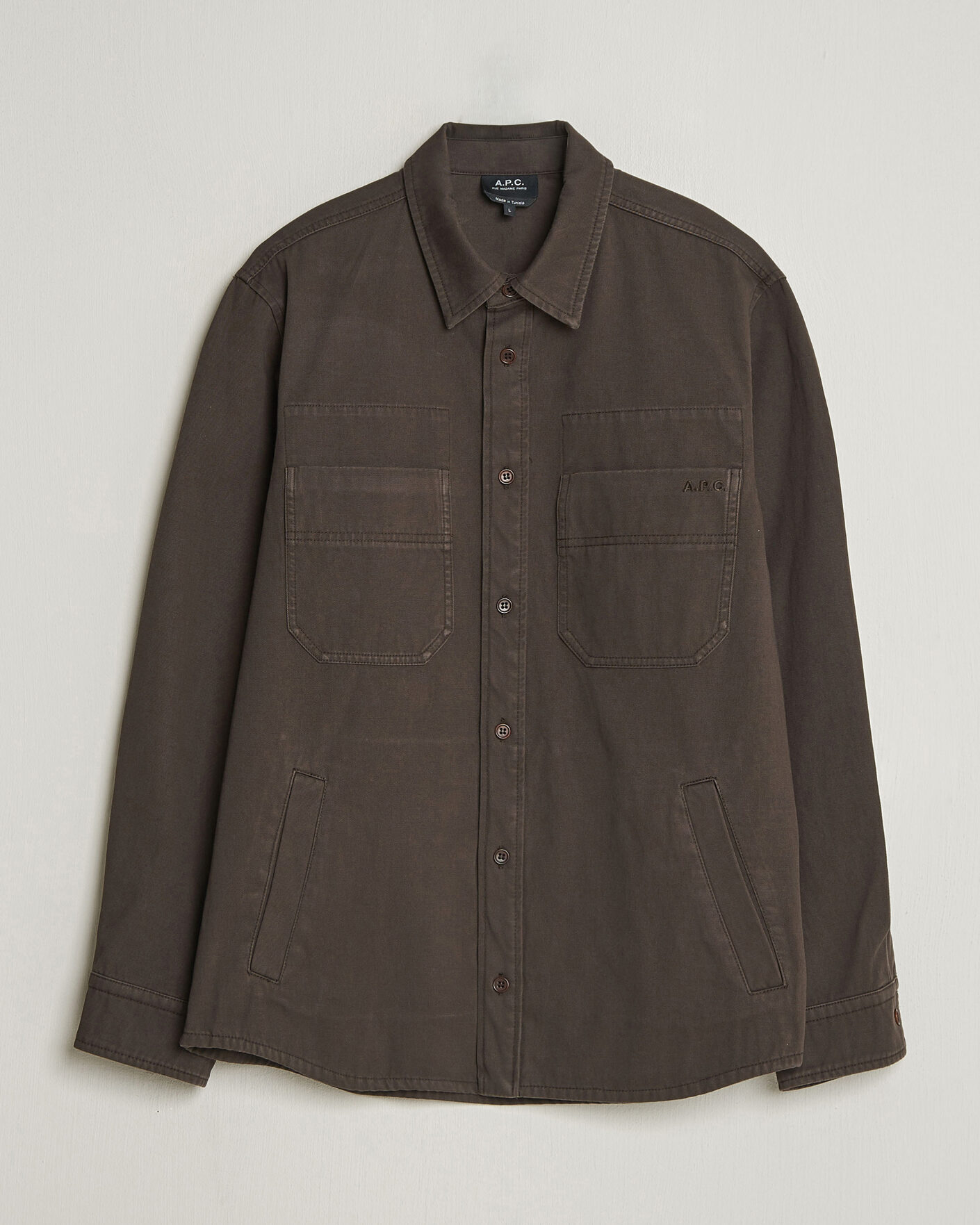 Homme | Chemises | A.P.C. | Noah Cotton Overshirt Dark Brown