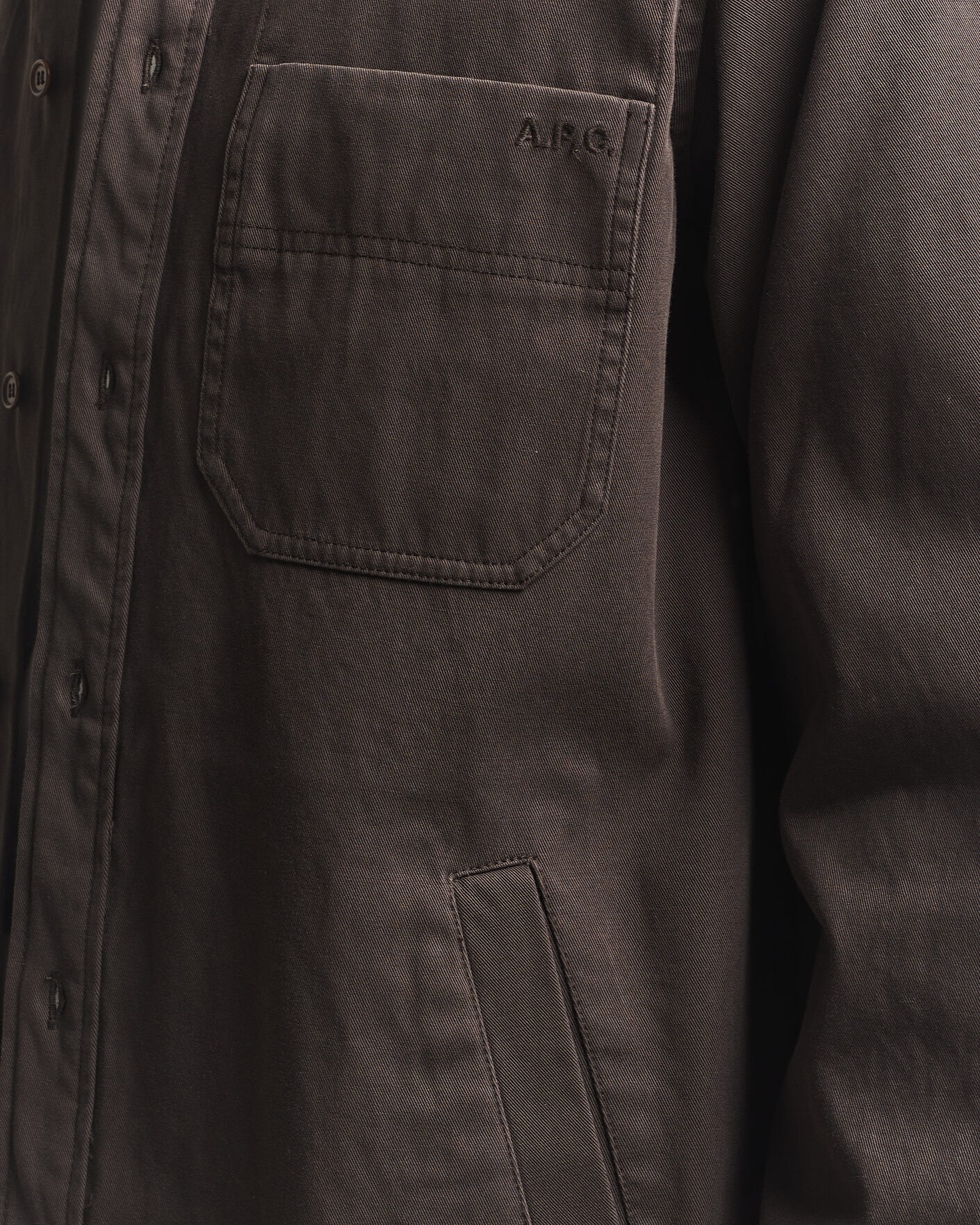 Homme | Chemises | A.P.C. | Noah Cotton Overshirt Dark Brown