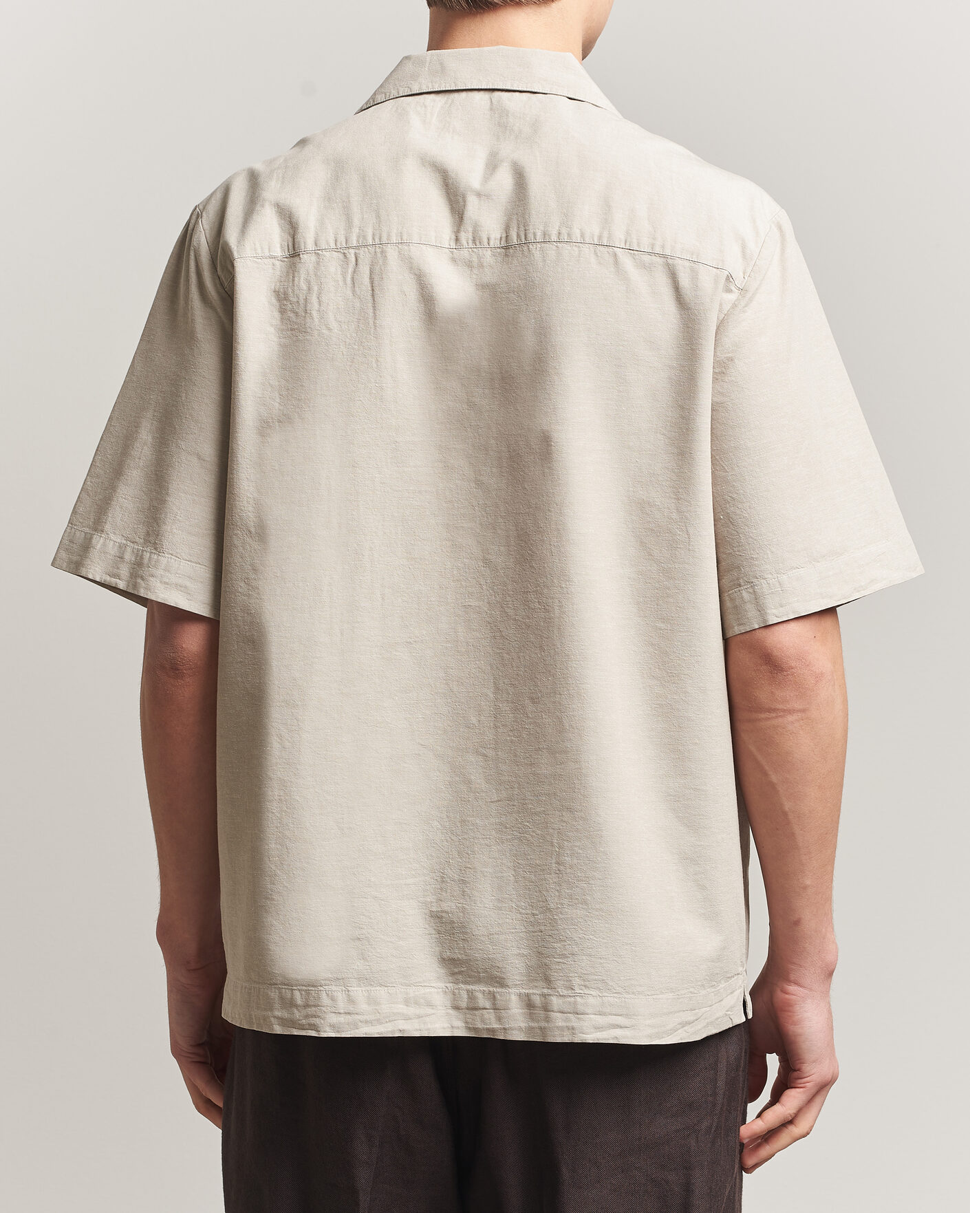 Heren | Overhemden | A.P.C. | Jude Cotton/Linen Short Sleeve Shirt Sage Green