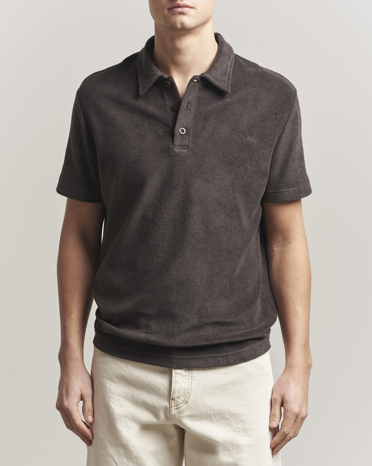 Heren | Polo's | A.P.C. | Julian Cotton Knitted Polo Brown