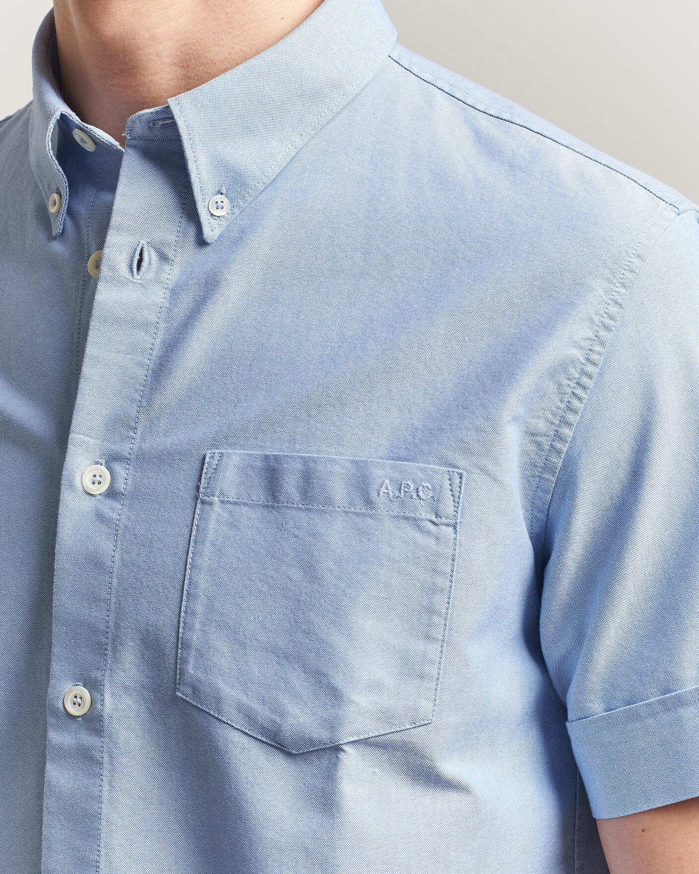 Heren | Overhemden | A.P.C. | Jack Short Sleeve Shirt Light Blue