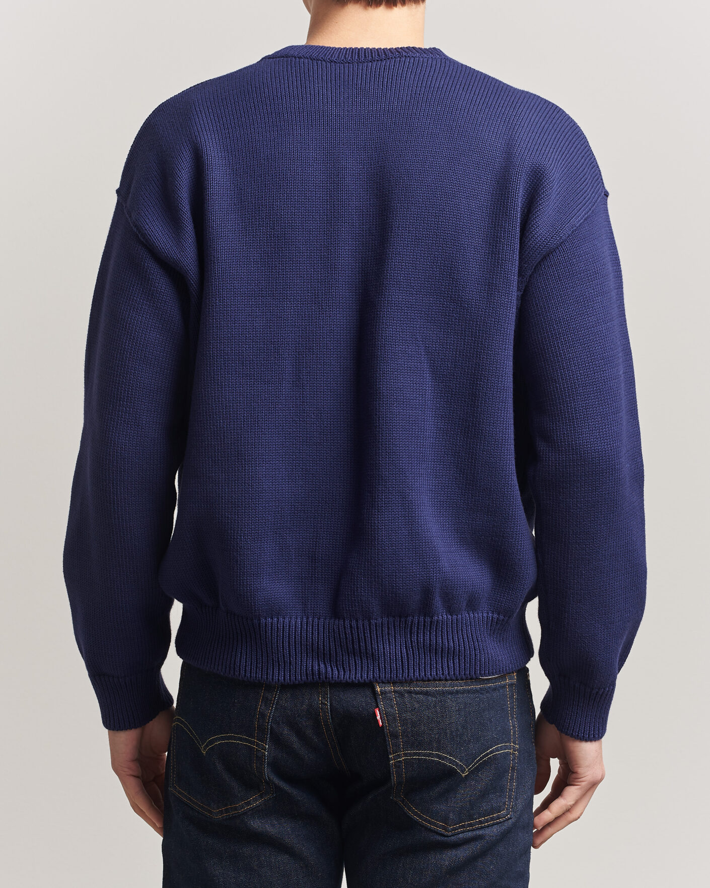 Heren | Truien | A.P.C. | Leo Cotton Knitted Sweater Dark Blue