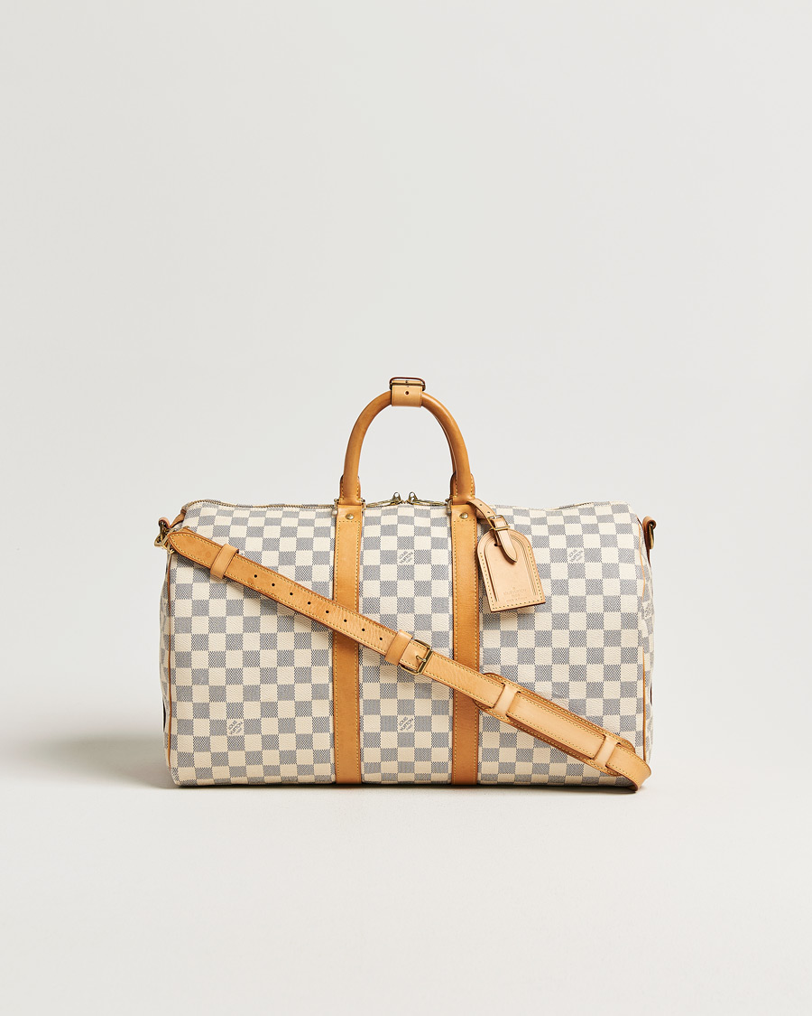 Heren | Pre-Owned & Vintage Bags | Louis Vuitton Pre-Owned | Keepall Bandouliére Damier Azur